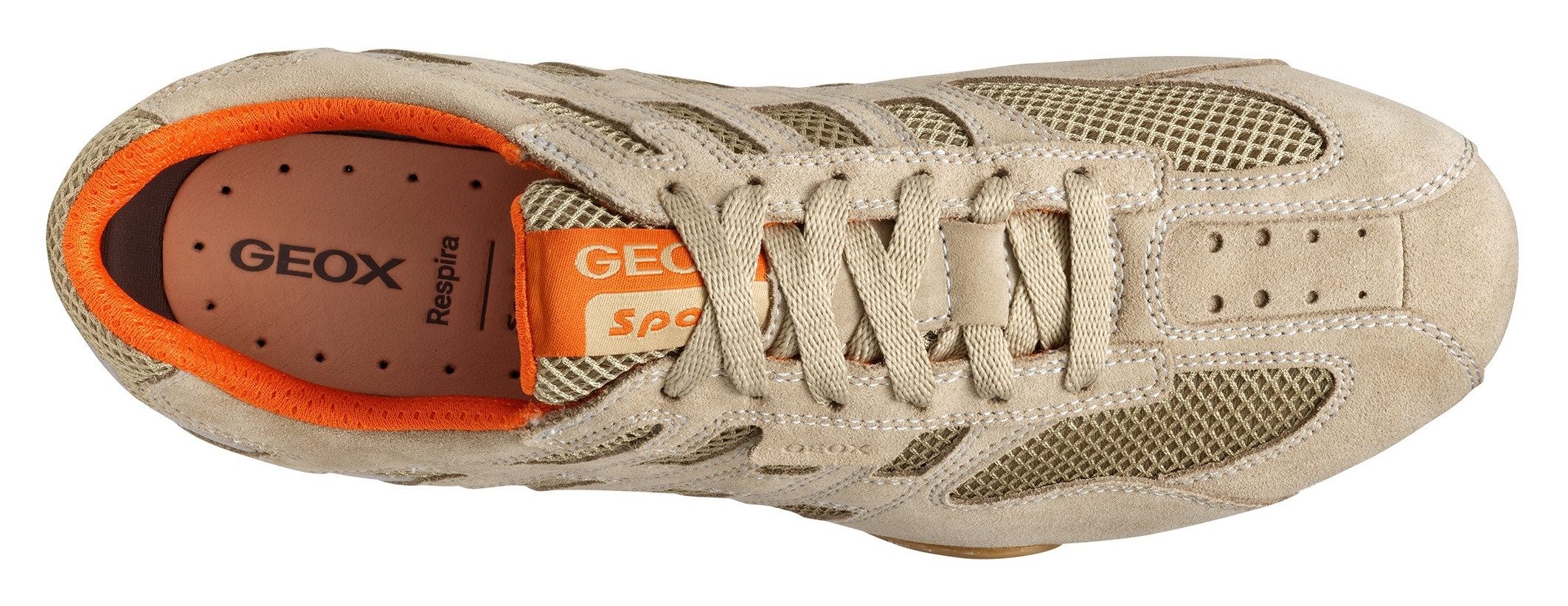 Geox Veterschoenen U SNAKE ORIGINAL , veterschoen, vrijetijdsschoen, trekking sneaker met leren binnenzool