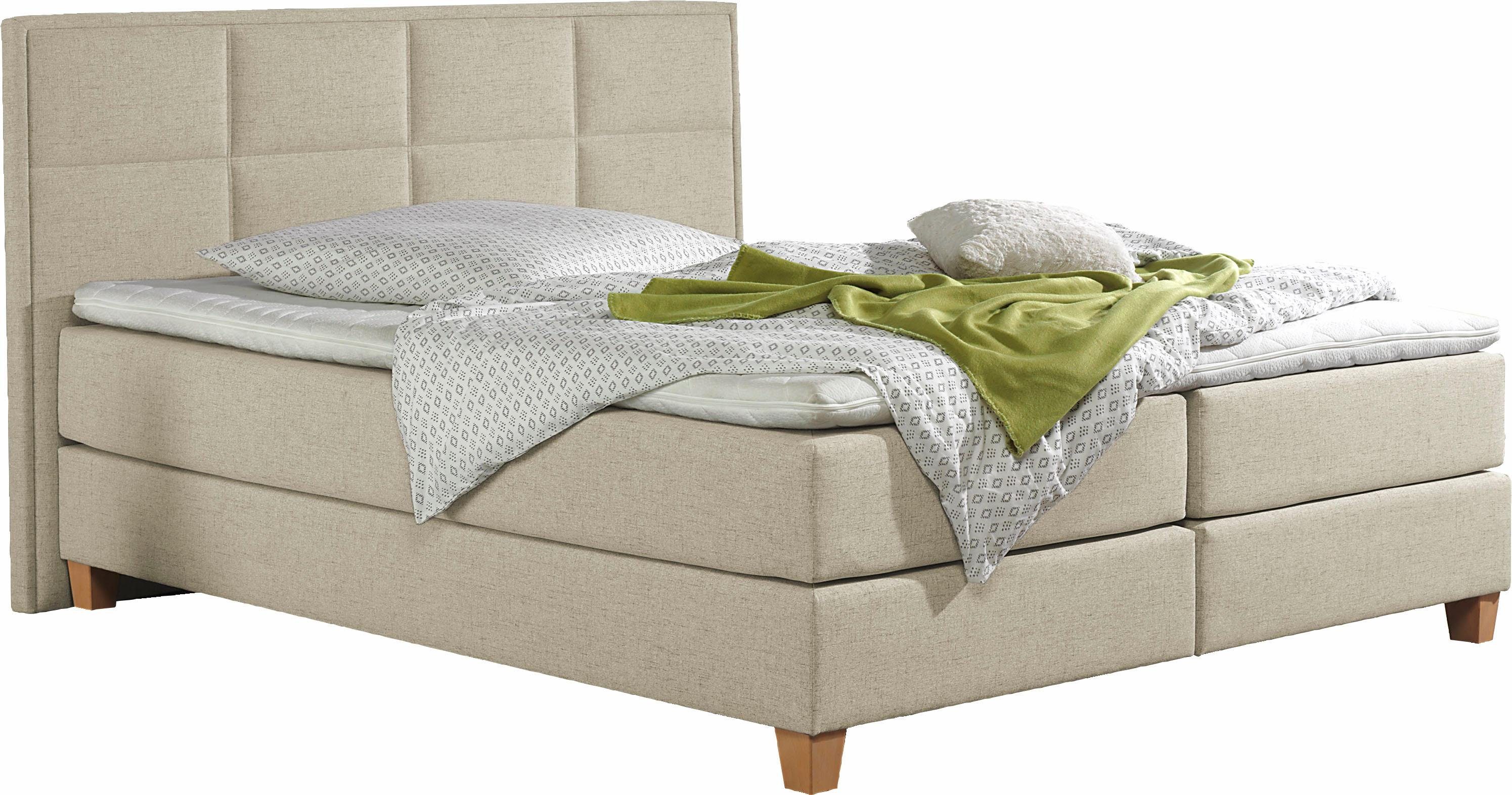 Home affaire Boxspring Casey in 5 breedten, 3 uitvoeringen, 2 hardheden, stiksels, topmatras