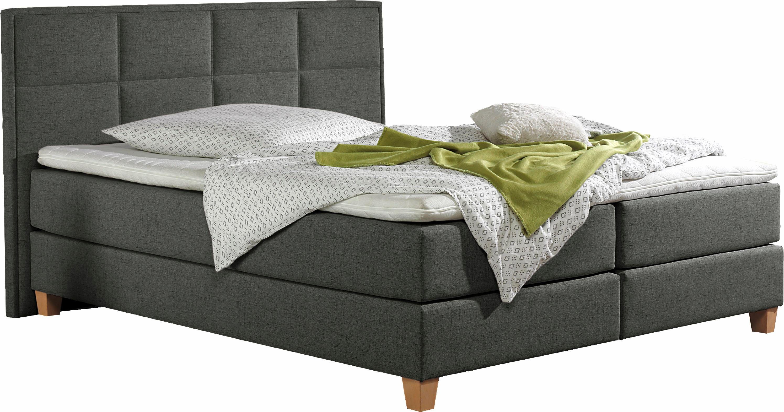 Home affaire Boxspring Casey in 5 breedten, 3 uitvoeringen, 2 hardheden, stiksels, topmatras