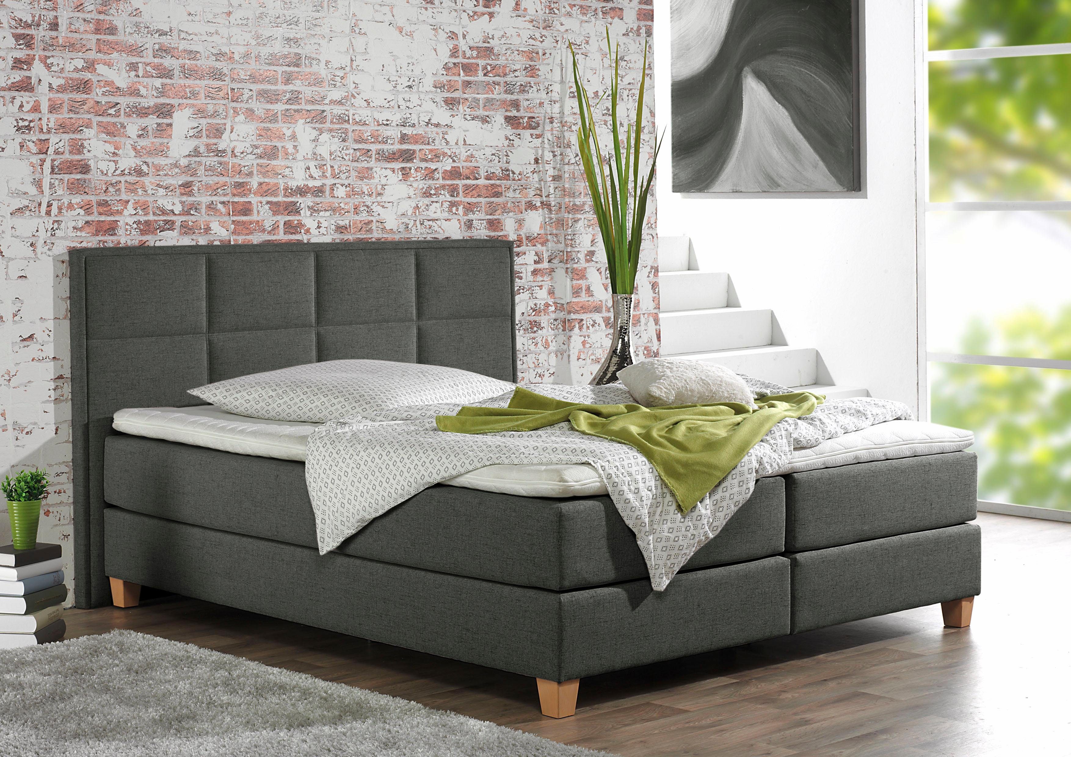 Home affaire Boxspring Casey in 5 breedten, 3 uitvoeringen, 2 hardheden, stiksels, topmatras