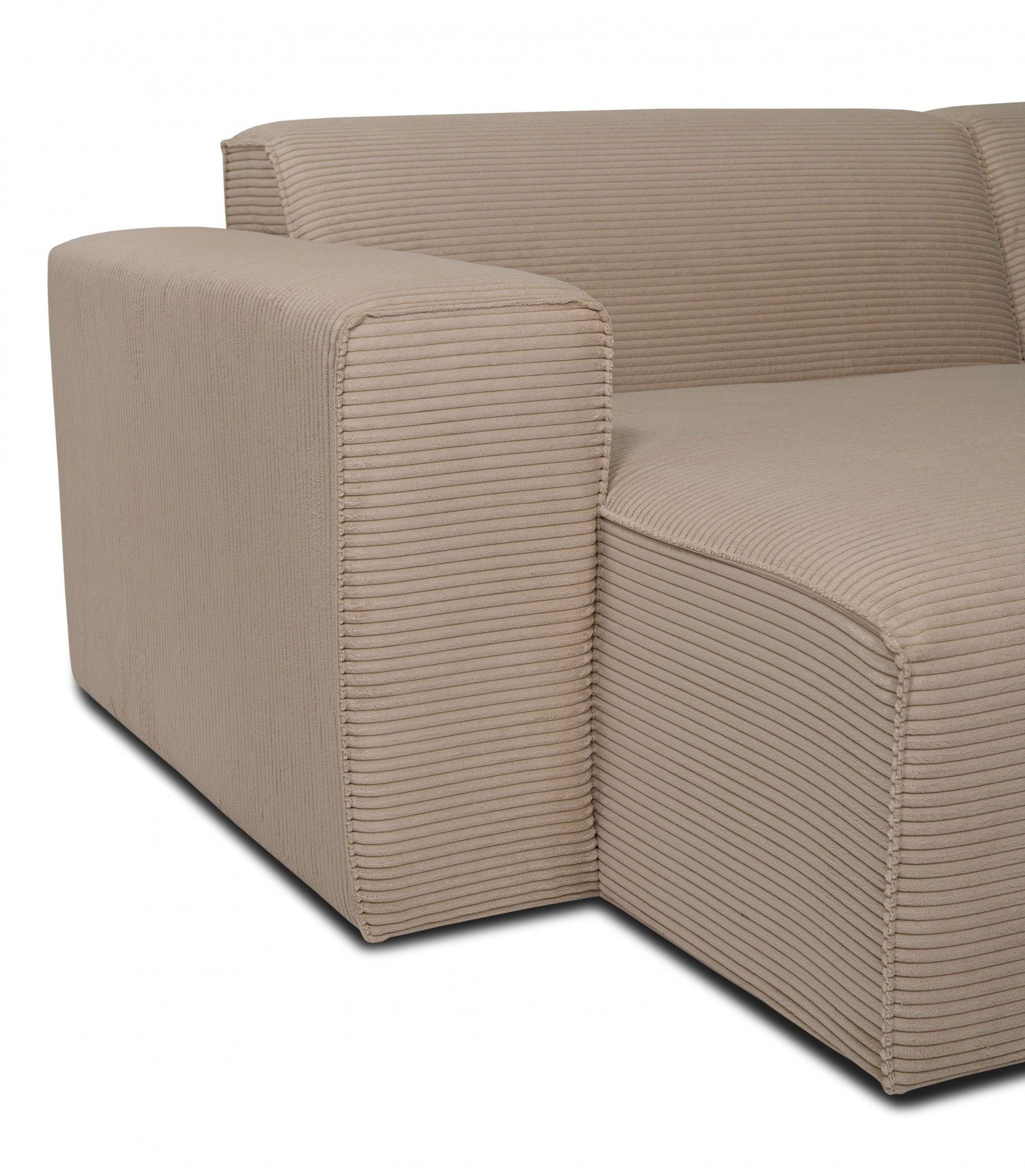 INOSIGN Hoekbank Clayton in een trendy ribfluwelen bekleding, diverse combinaties mogelijk