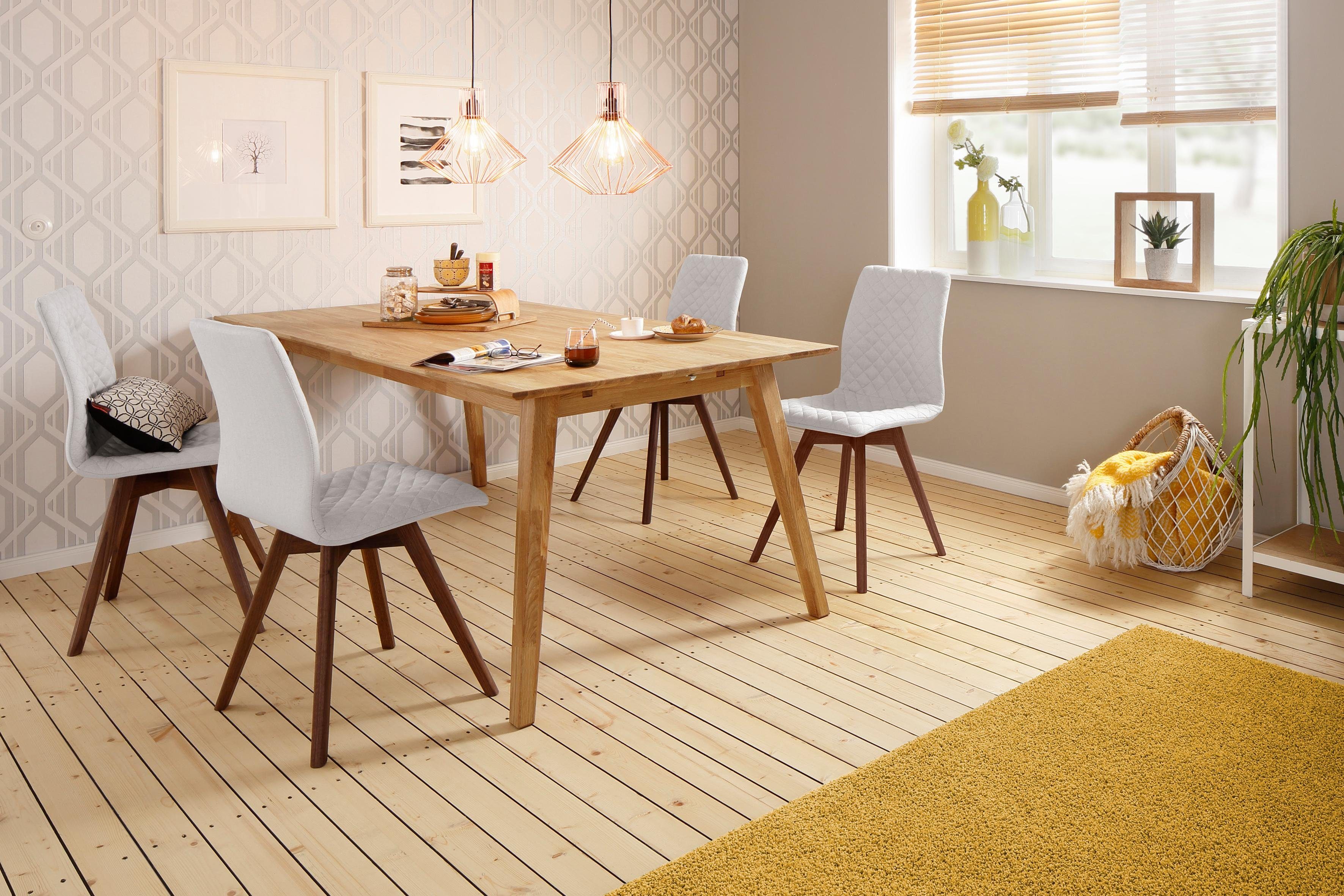 andas Eettafel Lake Massief eiken, breedte 150 cm, uit te breiden met insteekbladen
