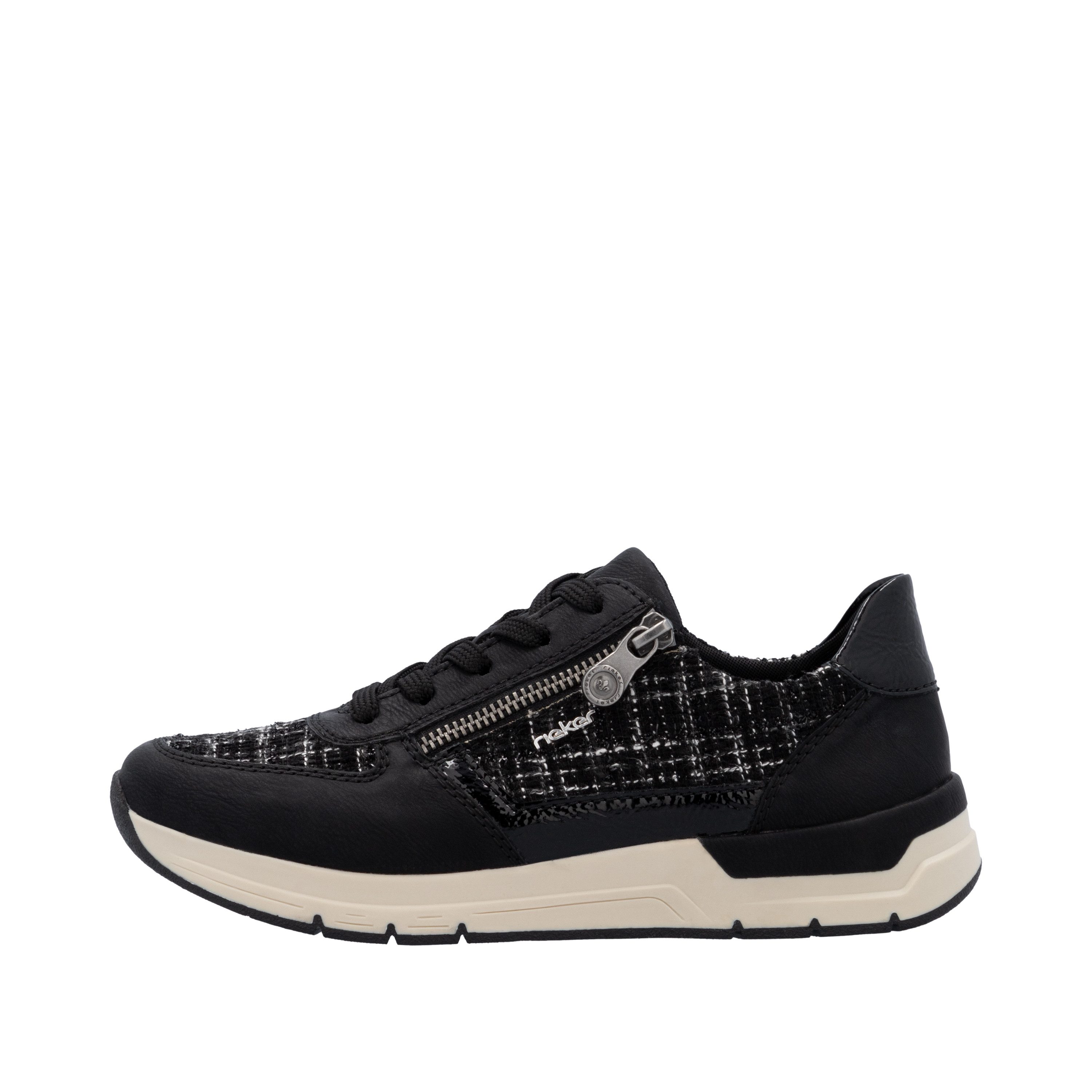 Rieker Sneakers , vrijetijdsschoen, veterschoen, halfschoen met modieuze accenten