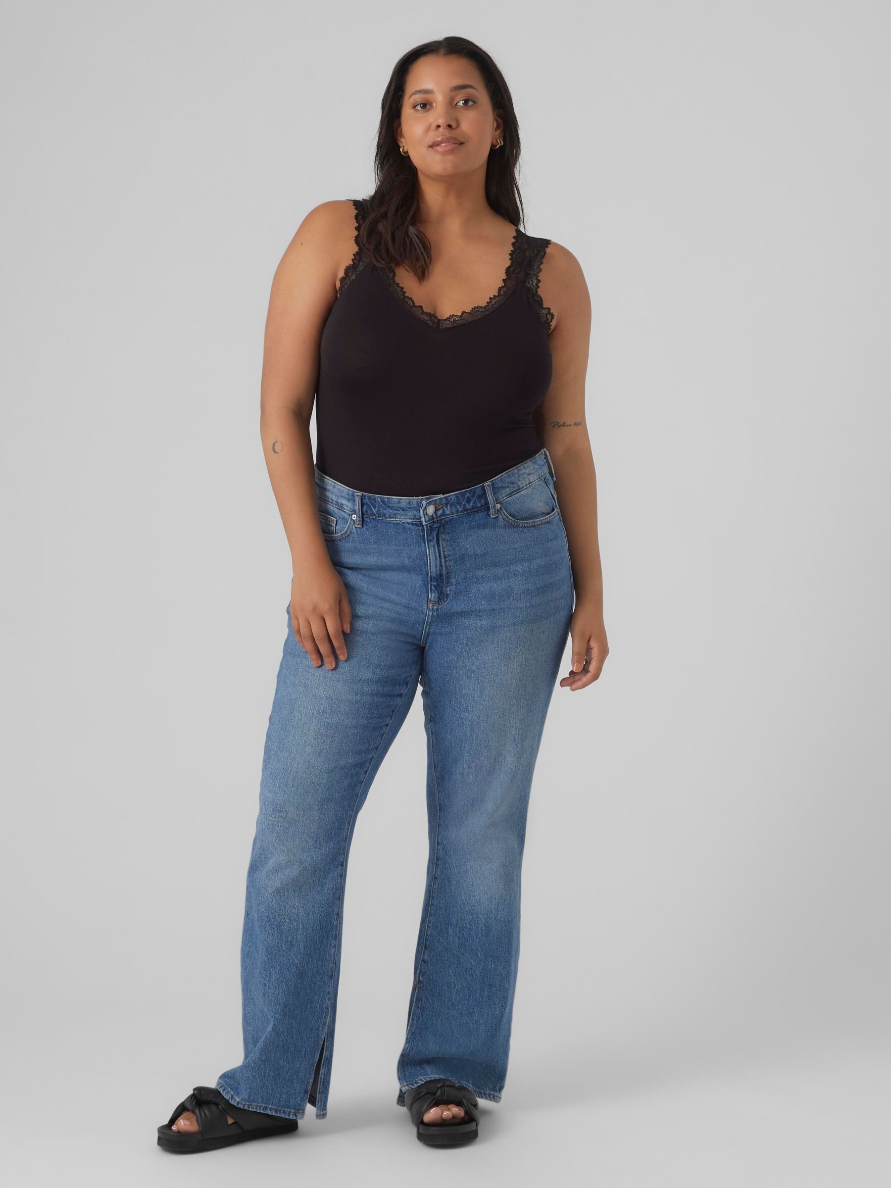 Vero Moda Curve Kanten top VMCROSA SL TOP JRS NOOS CUR