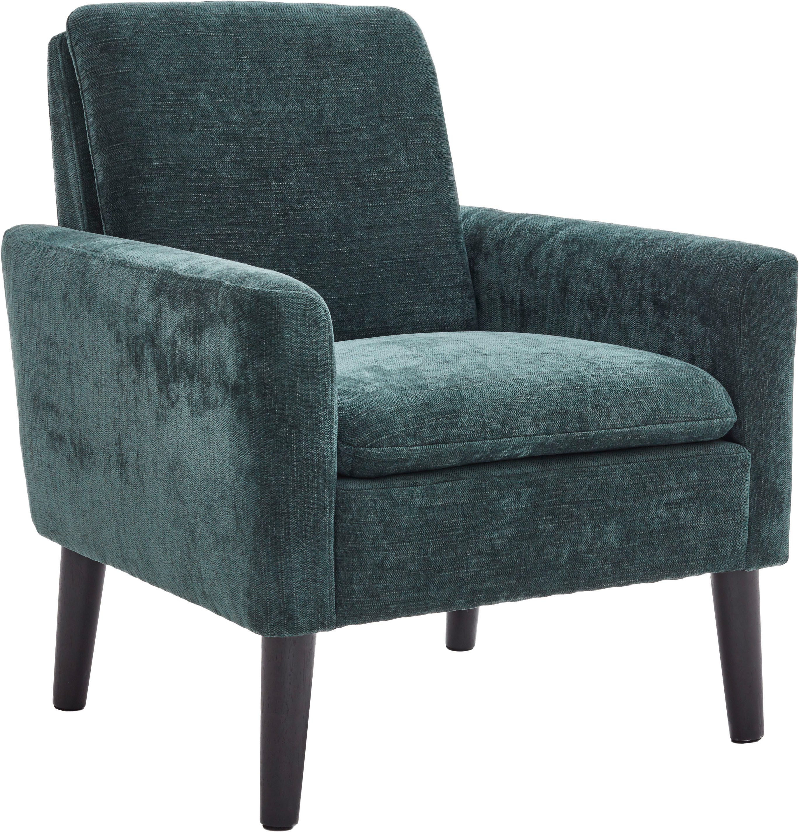 ATLANTIC home collection Fauteuil Kimmy met chenillebekleding, vrij plaatsbaar, hoog zitcomfort
