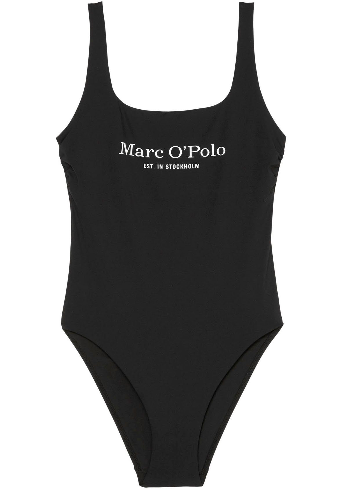 Marc O'Polo Badpak Essentials met logo-opschrift voor