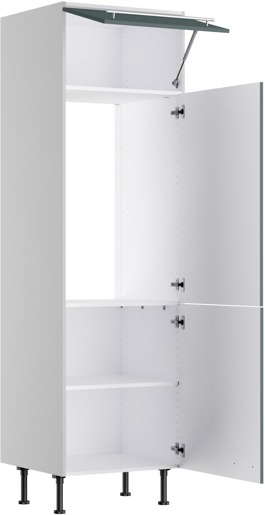 OPTIFIT Koelkastombouw Bern2 Breedte 60 cm, hoogte 211,8 cm, 1 klep, 2 deuren, 1 legplank