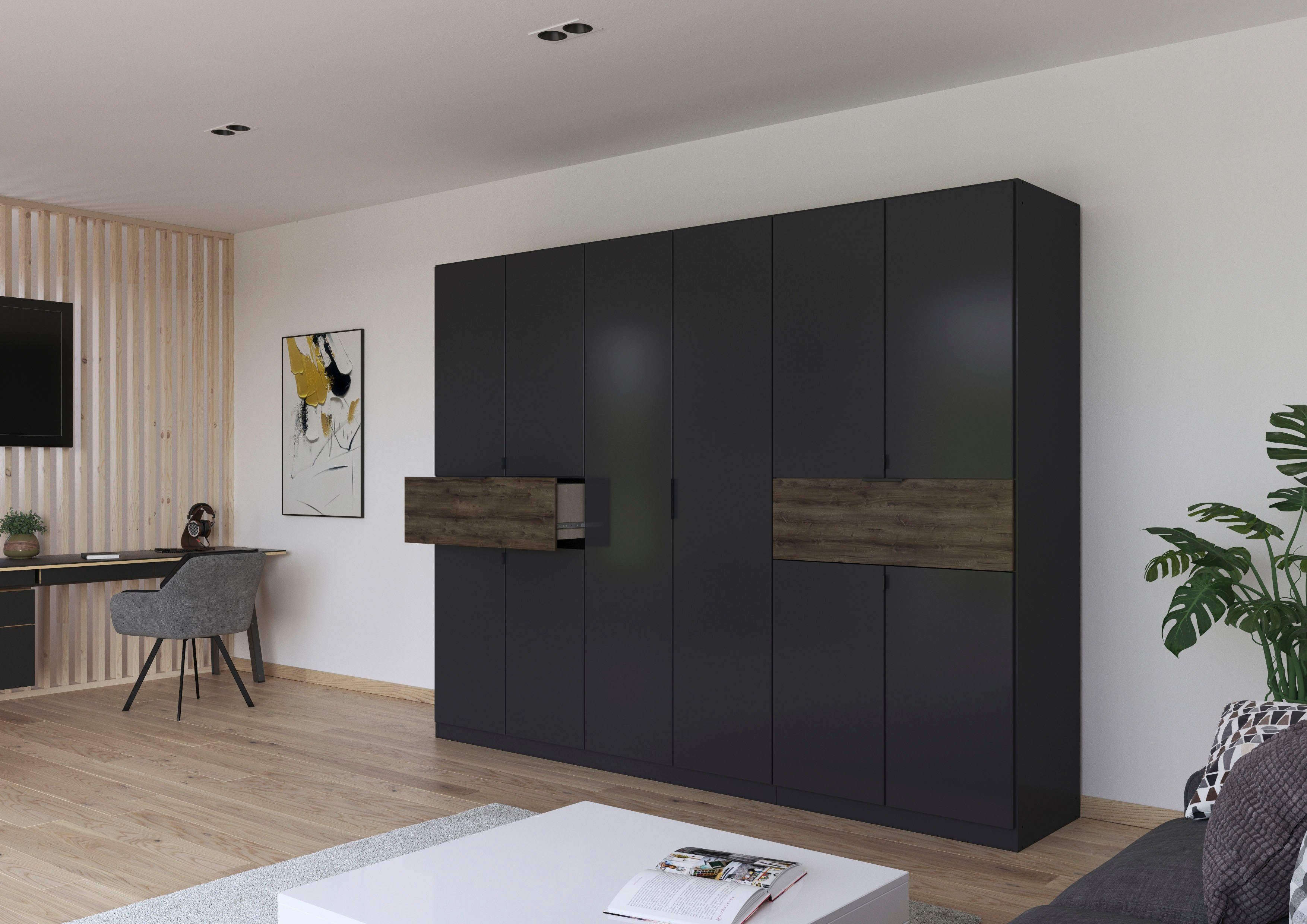 rauch Draaideurkast Kledingkast kast garderobe waskast TICAO met 2 ruime lades, veel opbergruimte made in germany