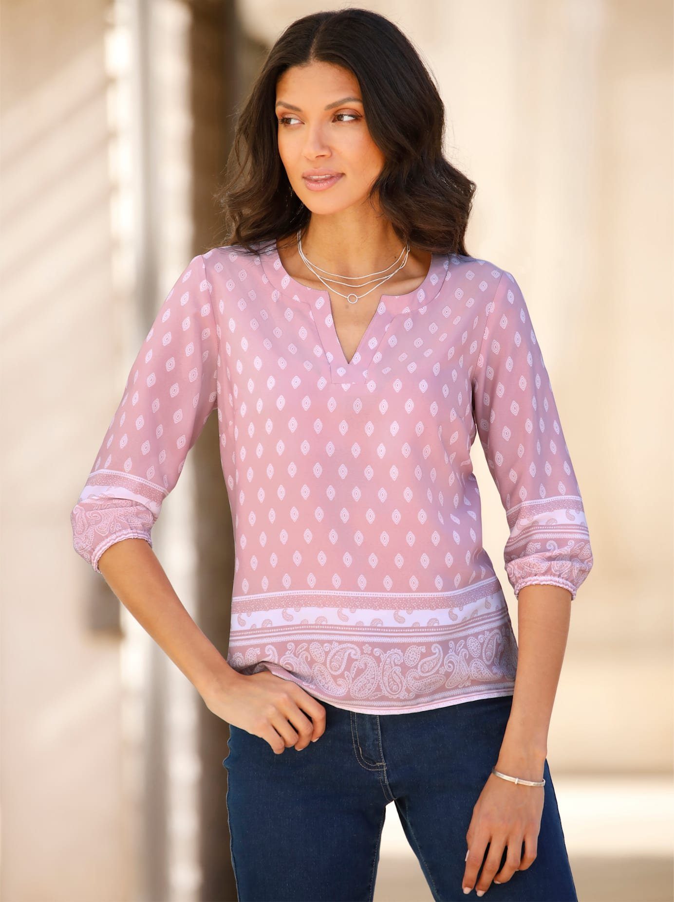 Classic Basics Lange blouse dames lange blouses maat 56 roze
