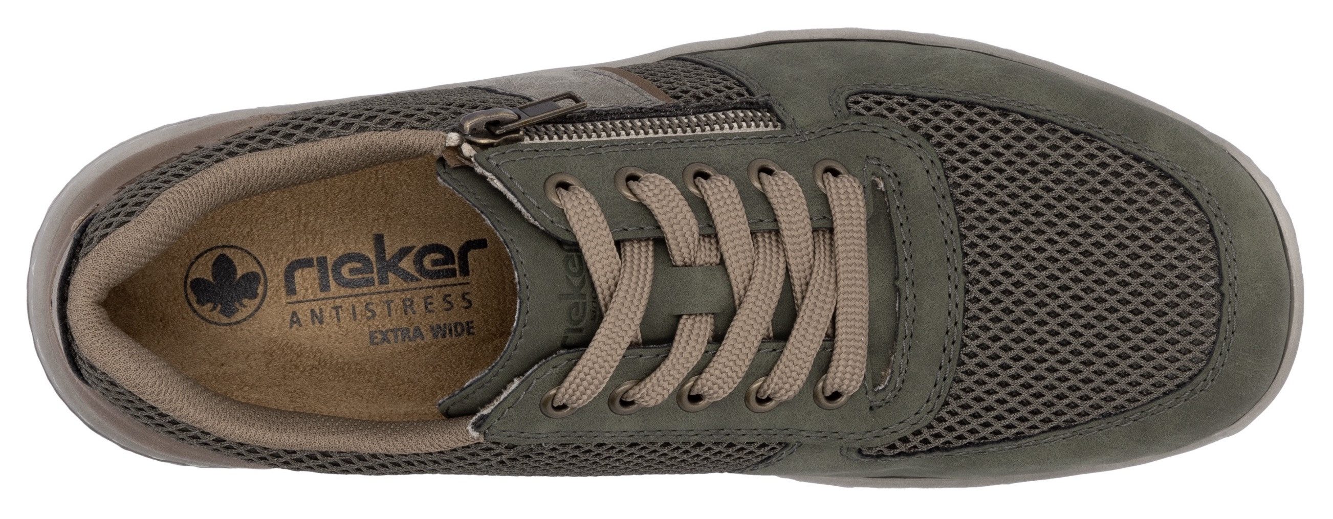 Rieker Sneakers halfschoen veterschoen freizeitschoen met zijrits