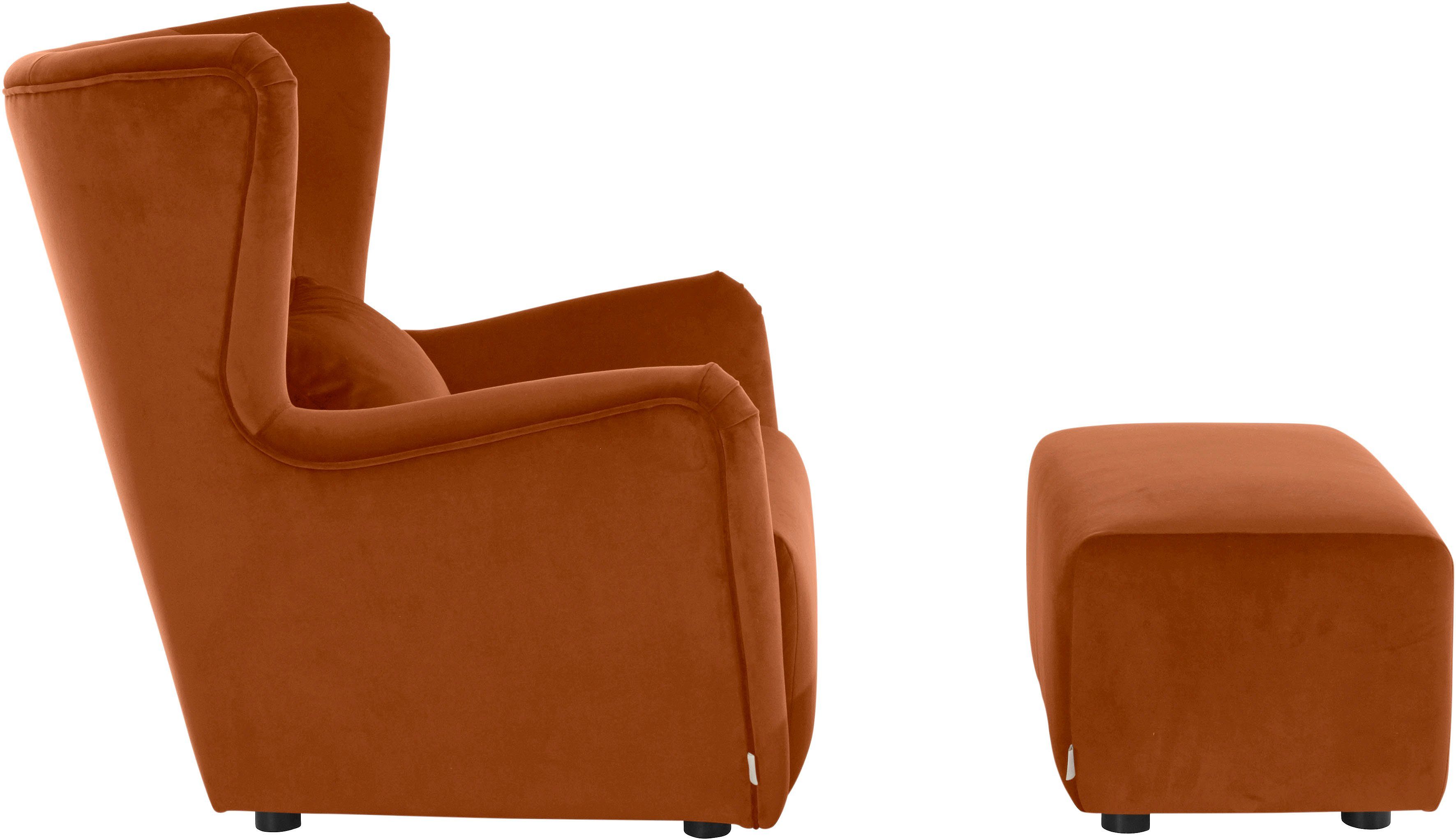 LeGer Home by Lena Gercke Oorfauteuil Levke Stoel naar keuze met of zonder hocker