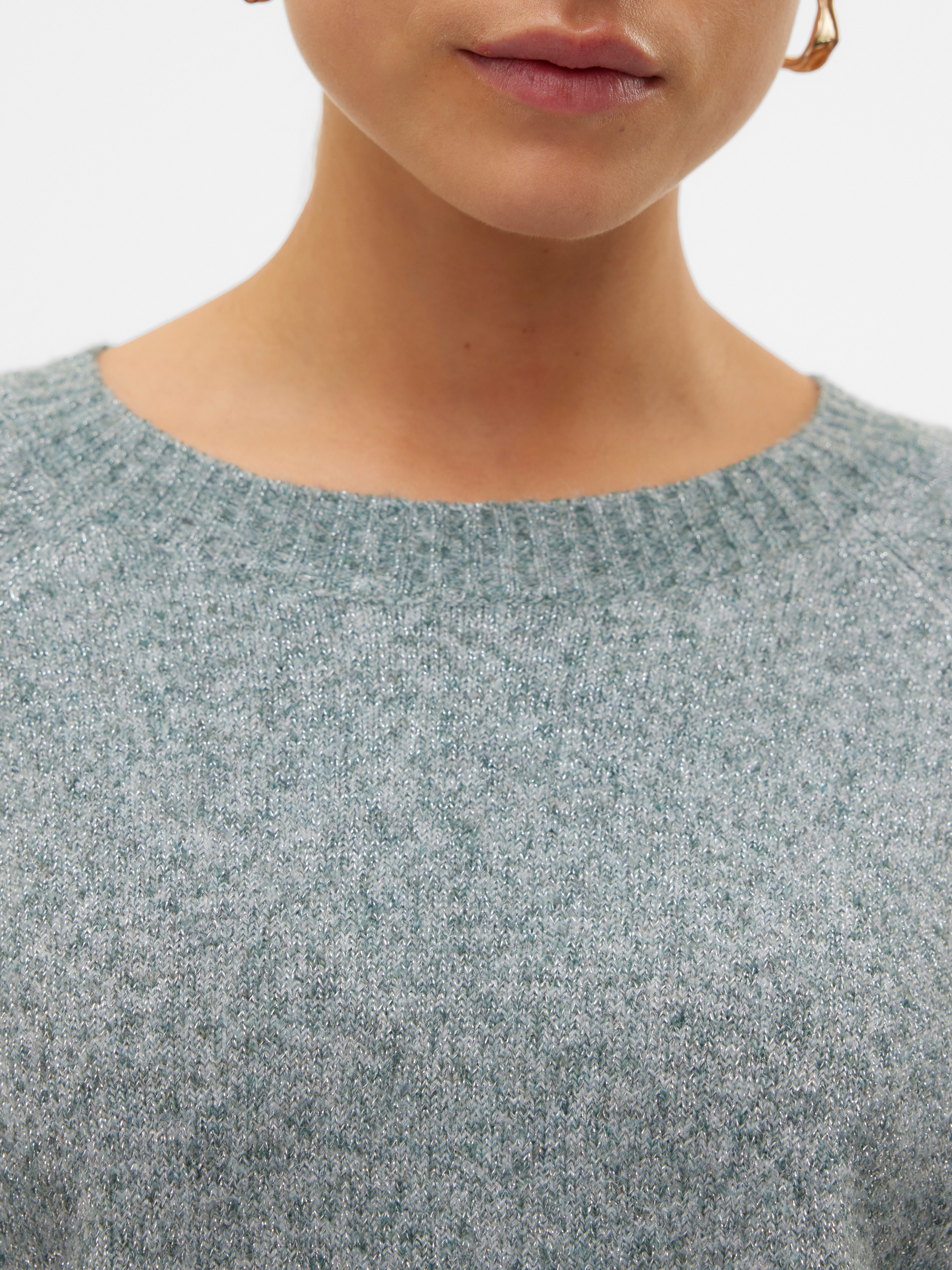 Vero Moda Trui met ronde hals VMDOFFYSHINE LS O-NECK BLOUSE REP NOOS