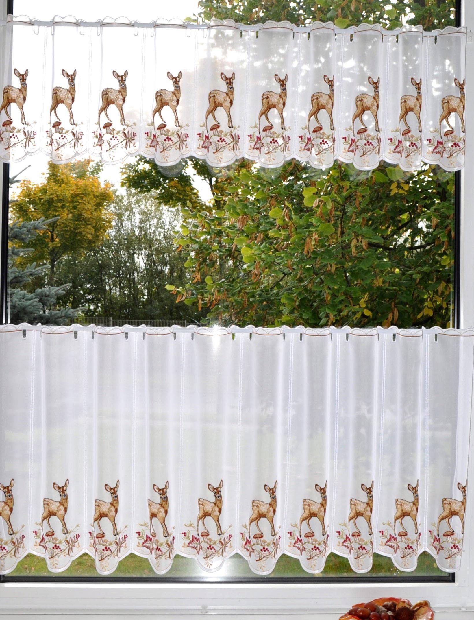 Stickereien Plauen Valletje Reekalf in de herfst (1 stuk)