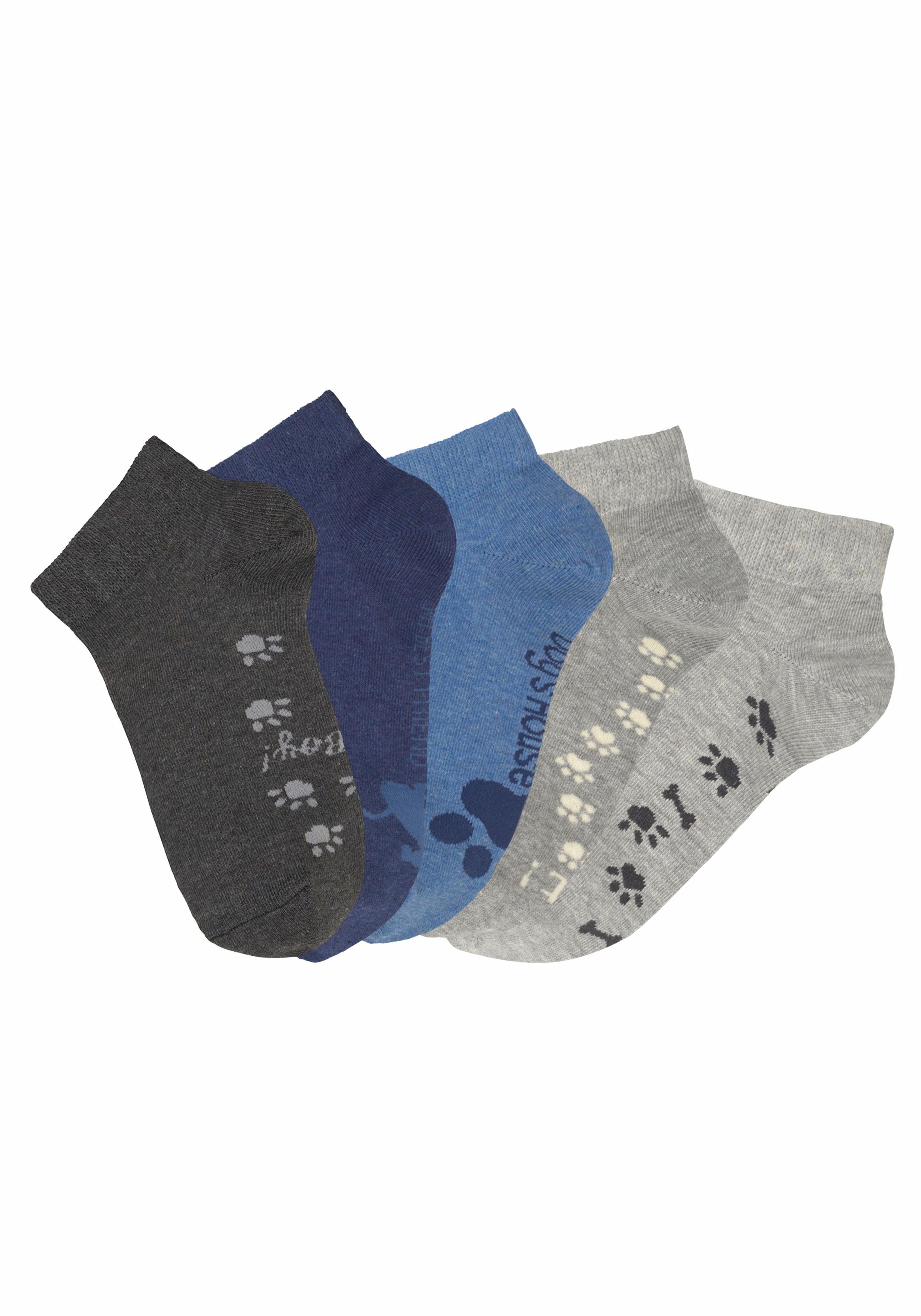 Arizona Sneakersokken met leuk potendesign onder de zool (set, 5 paar)