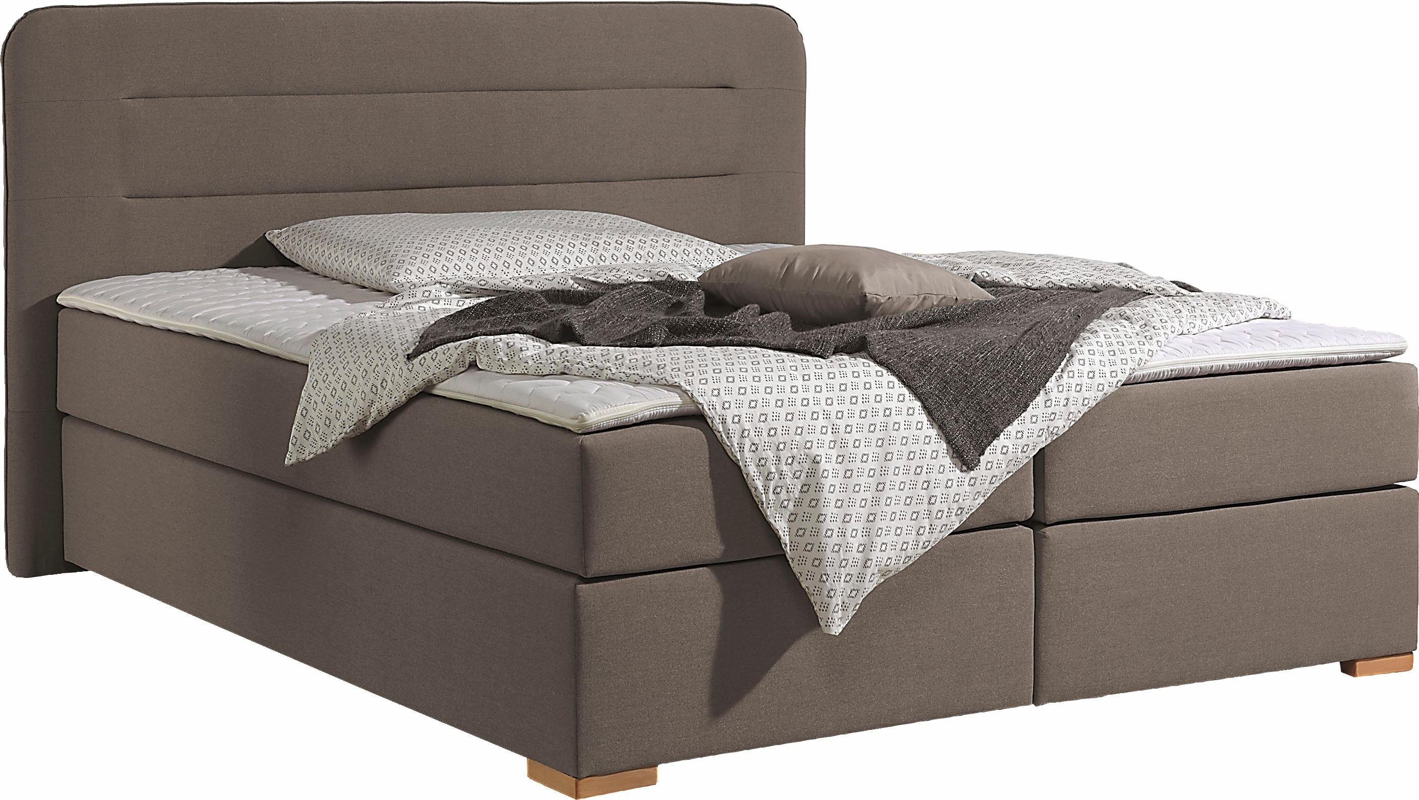 Home affaire Boxspring Manchester 5 breedten, 3 uitvoeringen, 2 hardheden, topmatras, stiksels