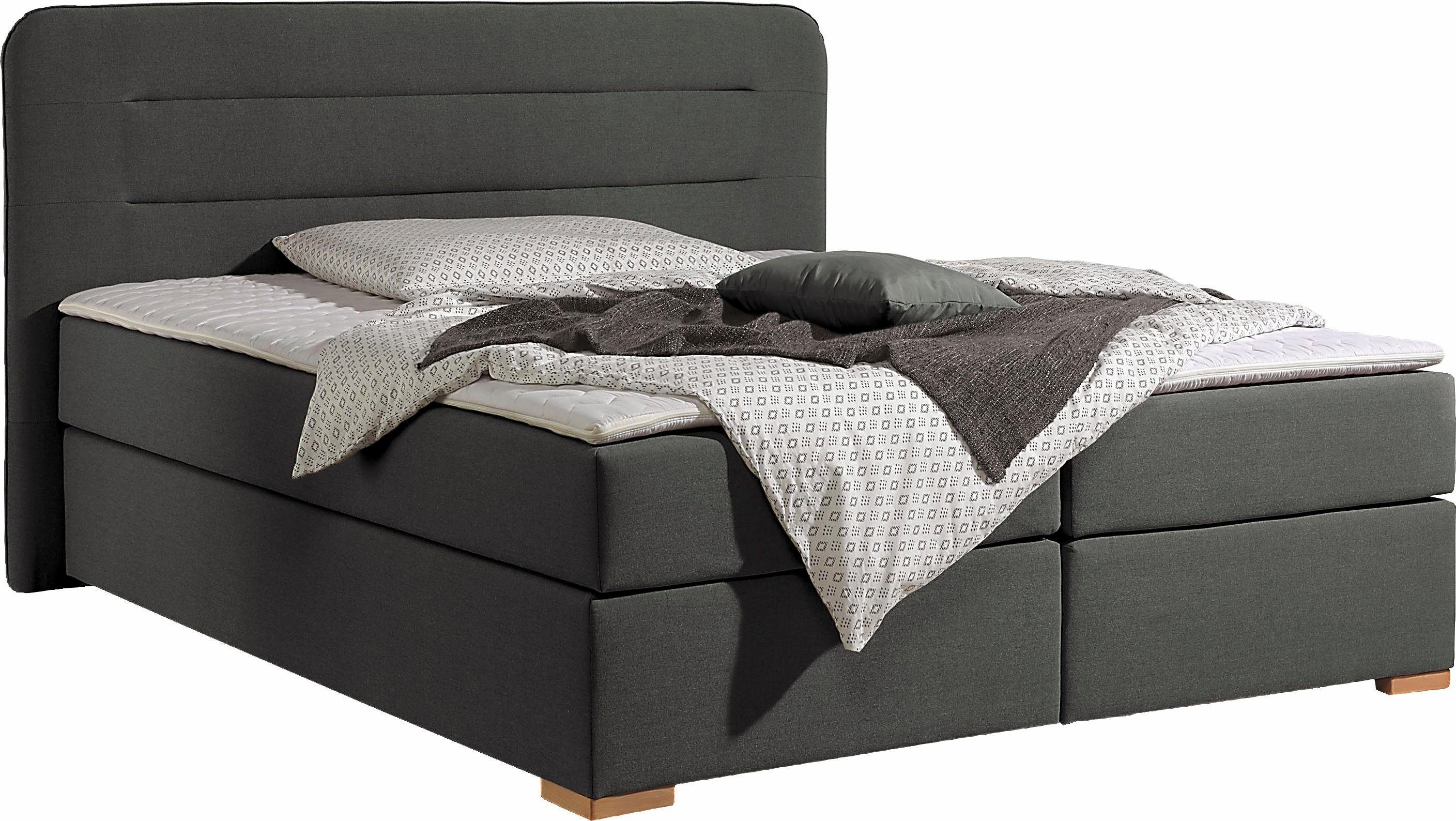 Home affaire Boxspring Manchester 5 breedten, 3 uitvoeringen, 2 hardheden, topmatras, stiksels