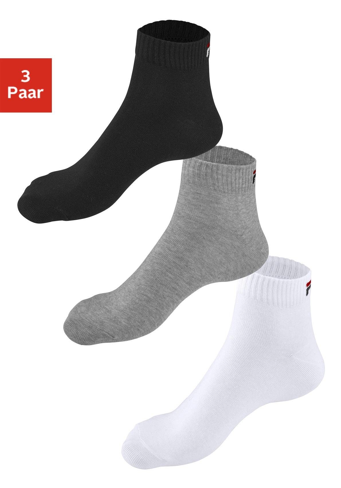 Monumental skranke nøjagtigt Fila Korte sokken met geborduurd logo (3 paar) makkelijk gevonden | OTTO