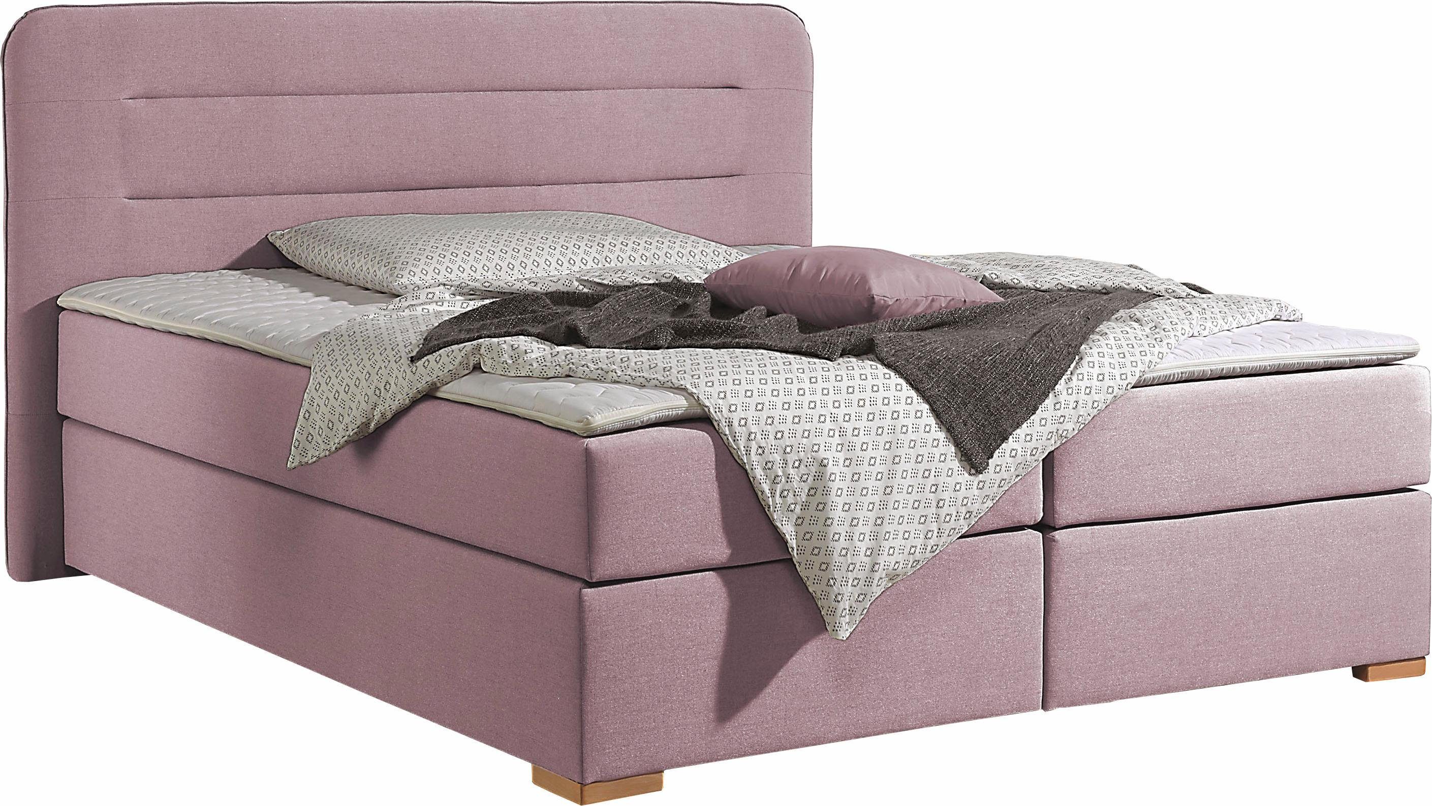 Home affaire Boxspring Manchester 5 breedten, 3 uitvoeringen, 2 hardheden, topmatras, stiksels