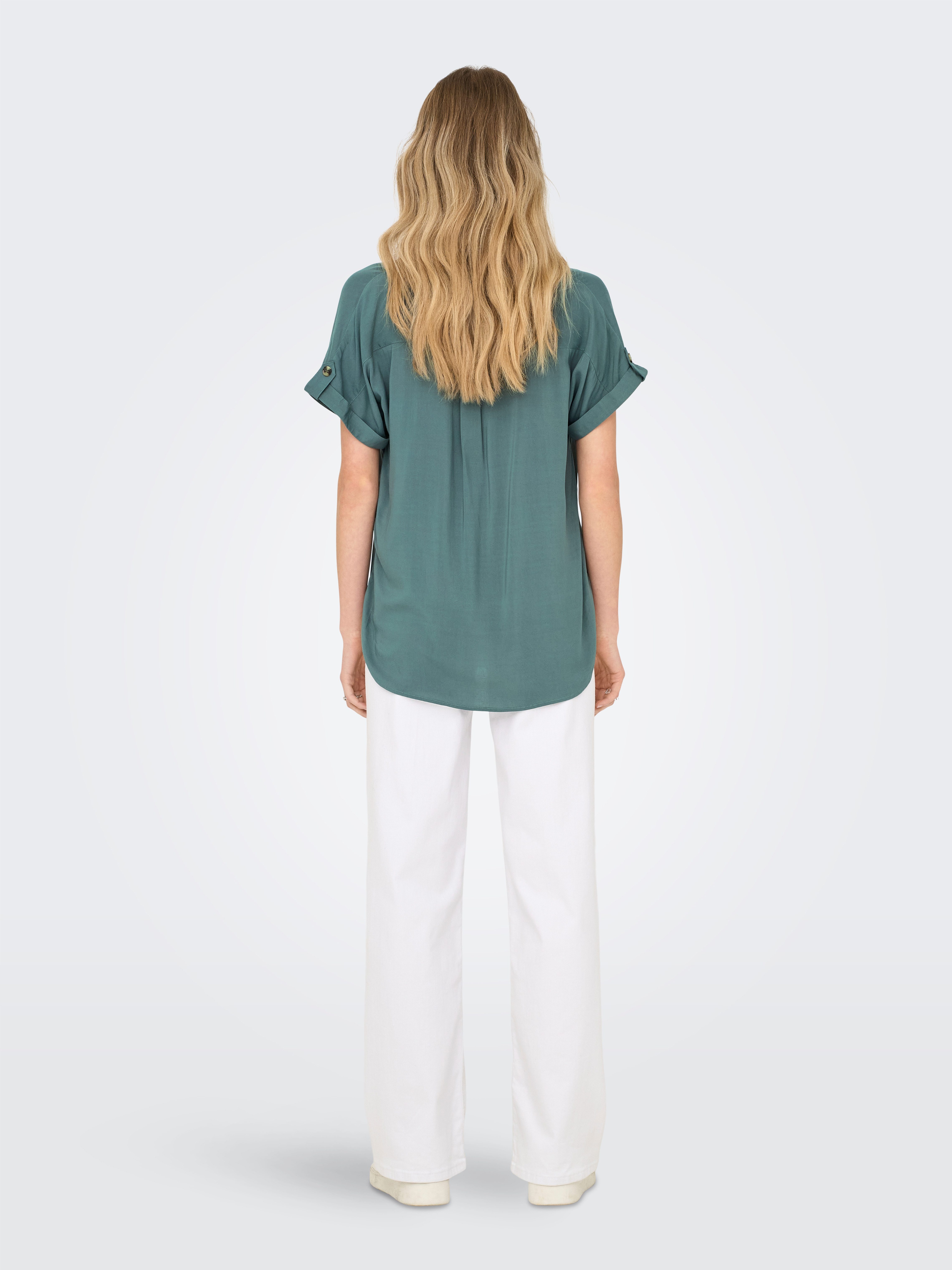 Only Blouse met korte mouwen ONLYASMIN SHIRT S/S WVN NOOS