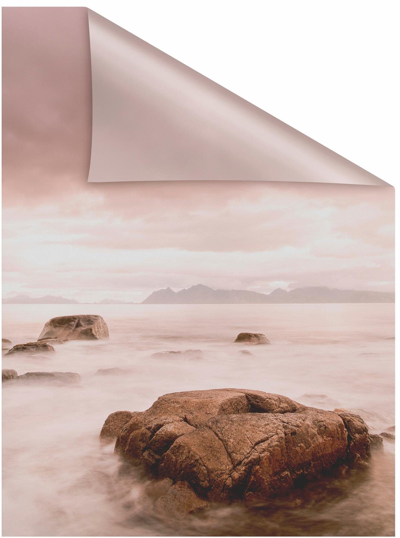 LICHTBLICK Raamfolie Stone zelfklevend, privacybescherming (1 stuk) raamdecoratie maat 1 rood