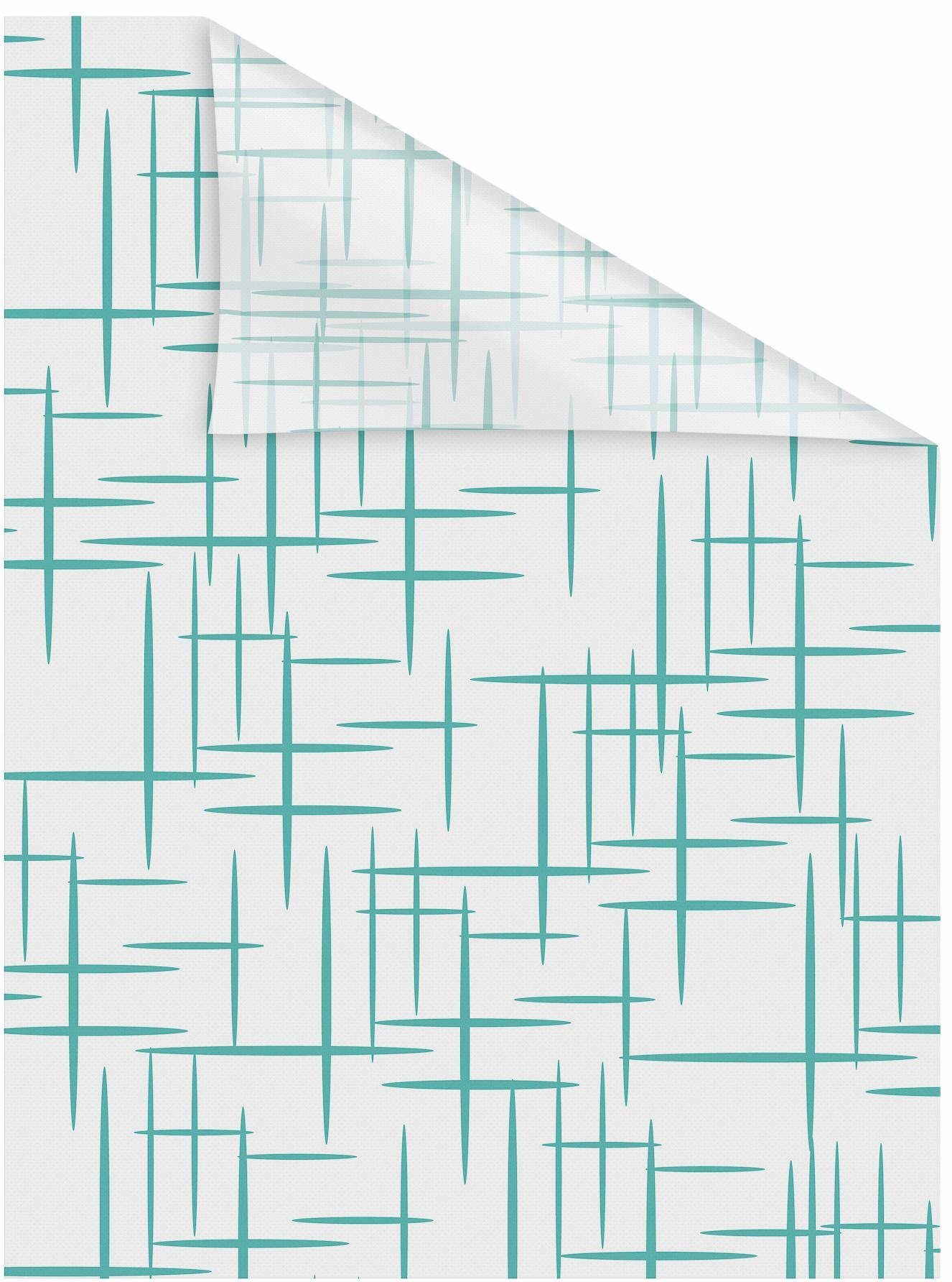 LICHTBLICK Raamfolie Sterren Petrol zelfklevend, privacybescherming (1 stuk) raamdecoratie maat bxl: 100x100 cm groen