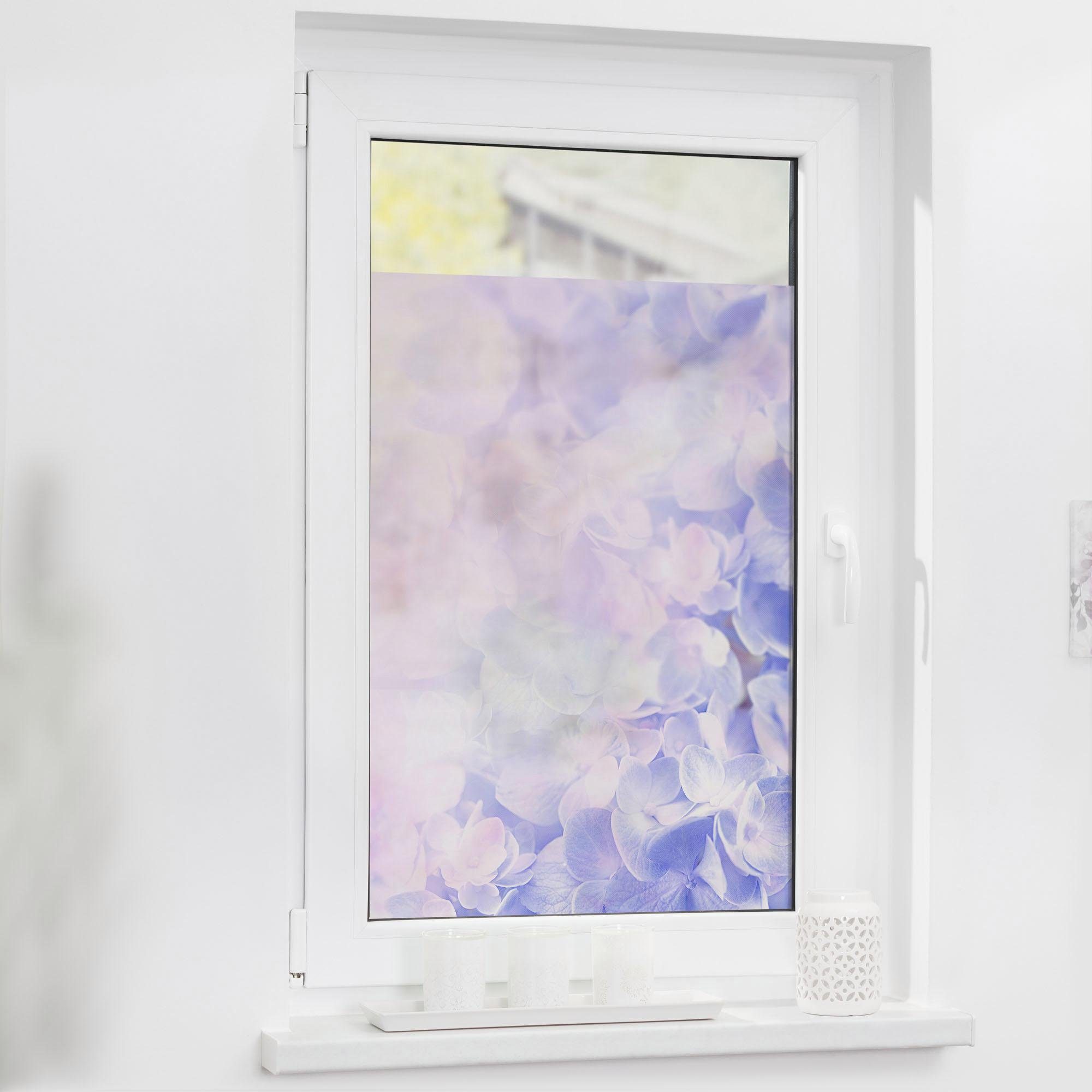 LICHTBLICK Raamfolie Hortensia zelfklevend, privacybescherming (1 stuk)