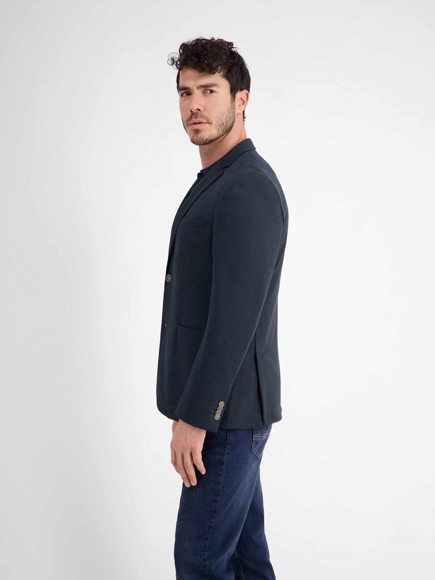 Lerros Jerseycolbert LERROS blazer van jersey met binnenvoering-print