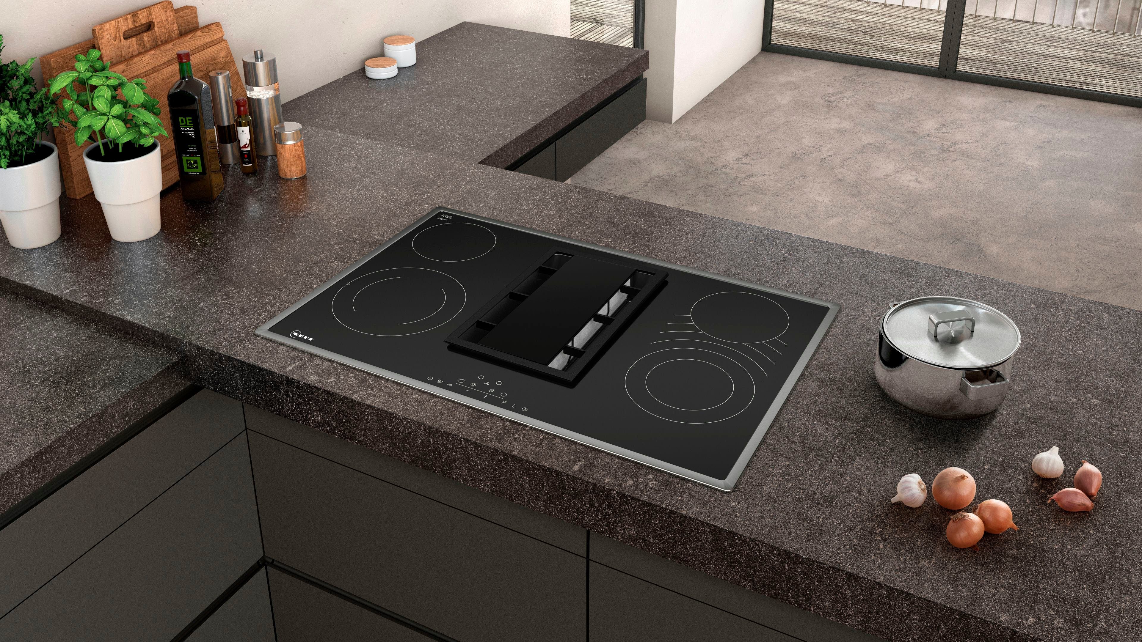 NEFF Kookplaat met afzuigkap T18BD3AN0 met eenvoudige touch control-bediening