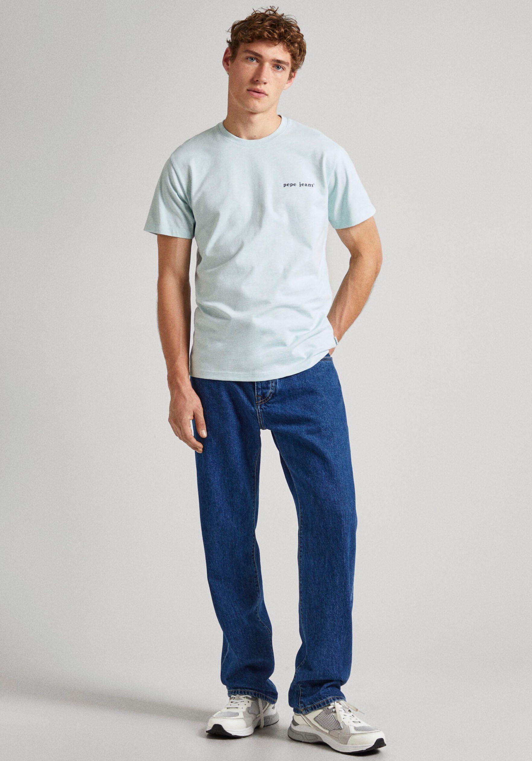 Pepe Jeans Shirt met korte mouwen met logo-tekst op de voor- en achterkant