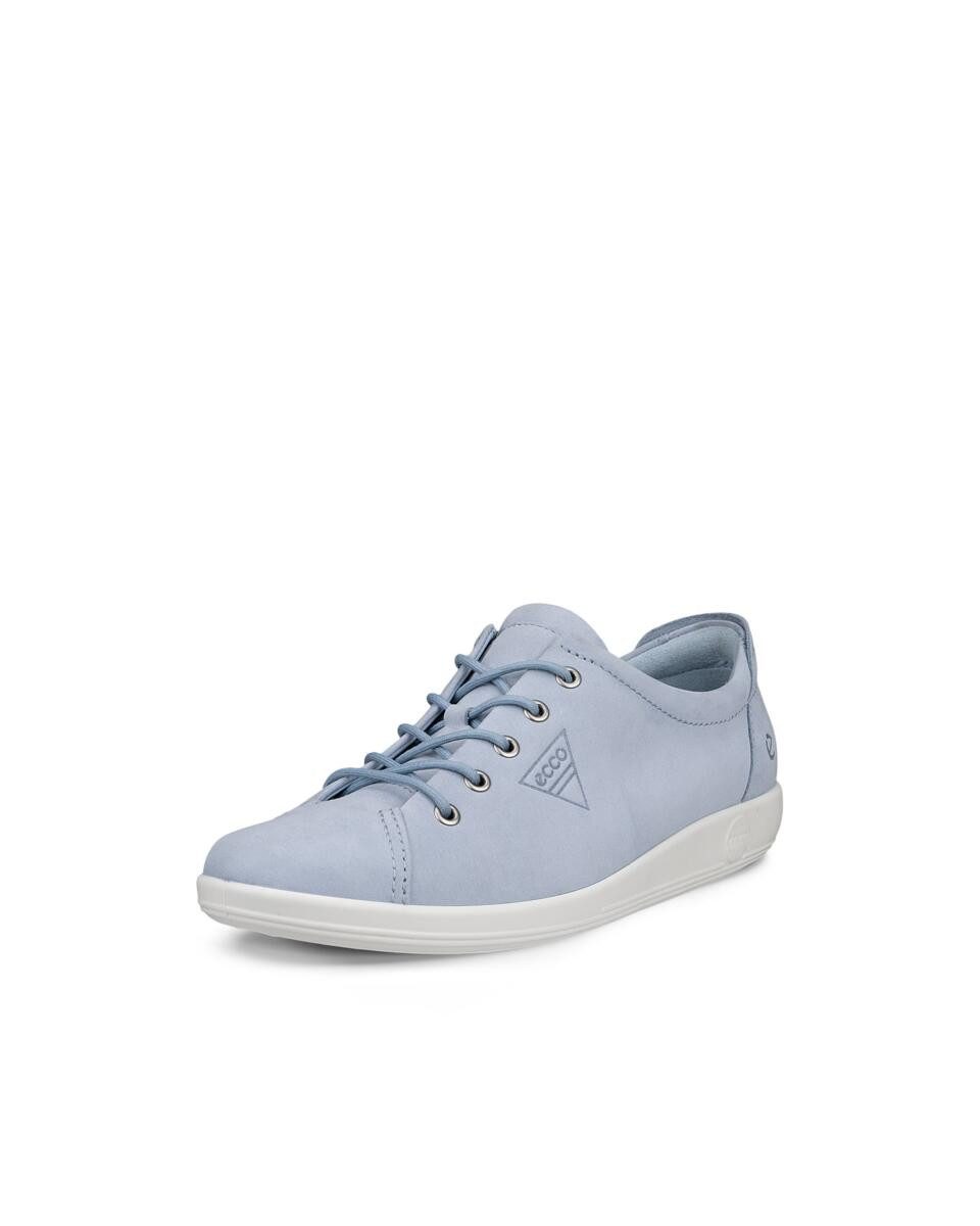 Ecco Veterschoenen Ecco Soft 2.0 vrijetijdsschoen, lage schoen, veterschoen met subtiele logo-opdruk