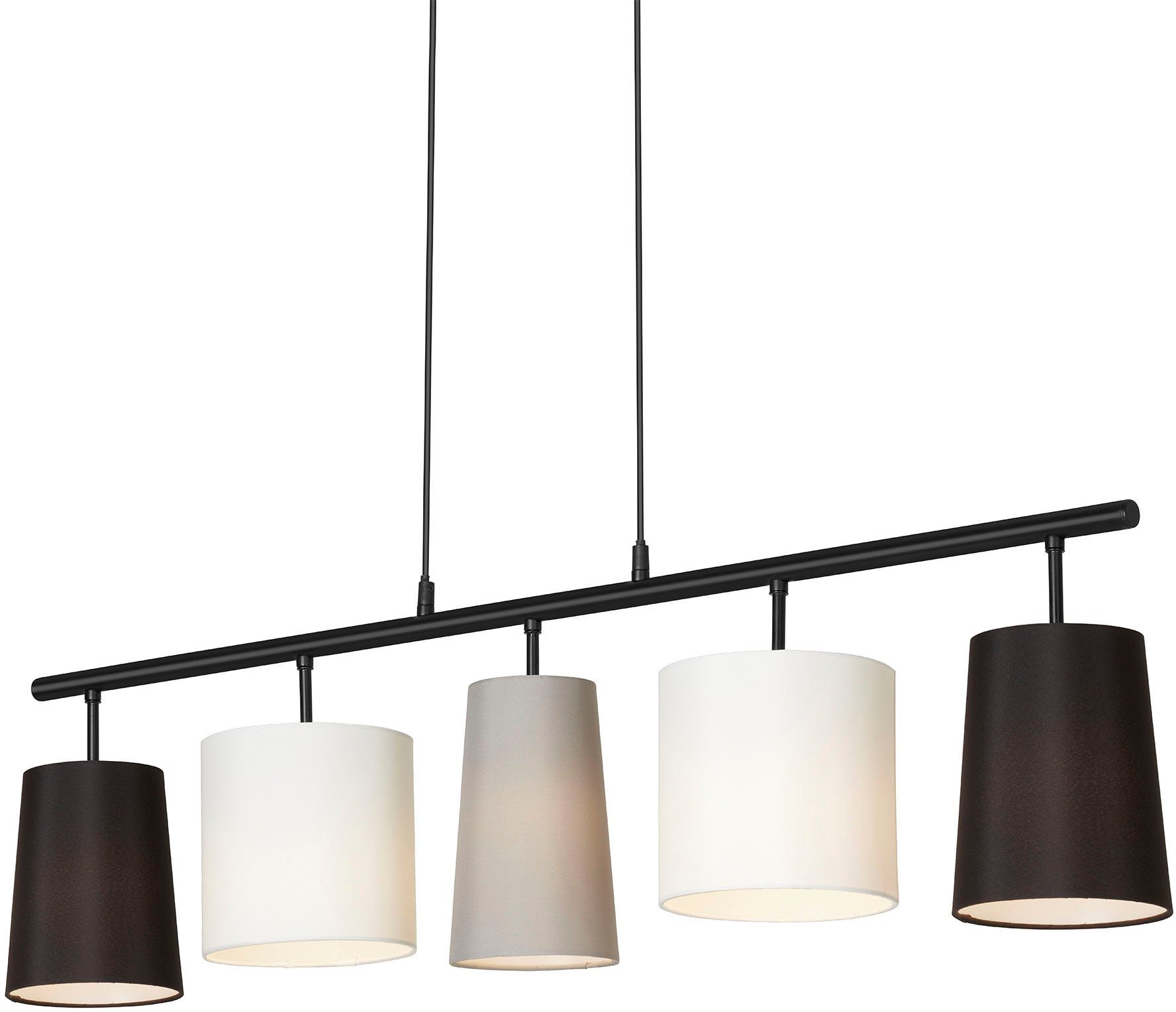 Briloner Leuchten Hanglamp 4009055 SHADES Hanglamp, 96x120 cm, grijs-zwart-wit, max. 40W, E14, eetkamer
