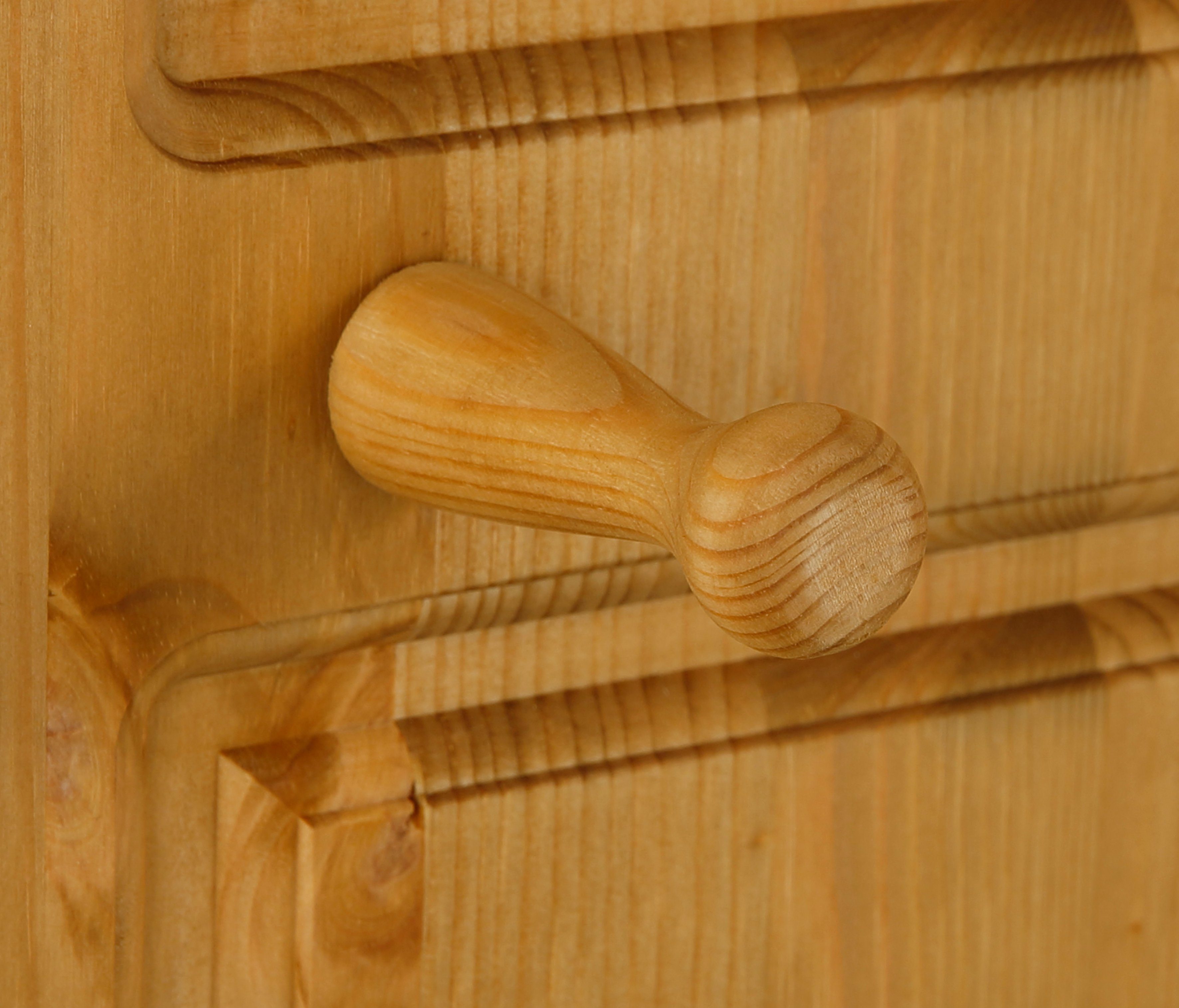 Home affaire Kapstokpaneel Basilico van massieve dennen, fsc®, breedte 60 cm, met kledingstang, houten haken