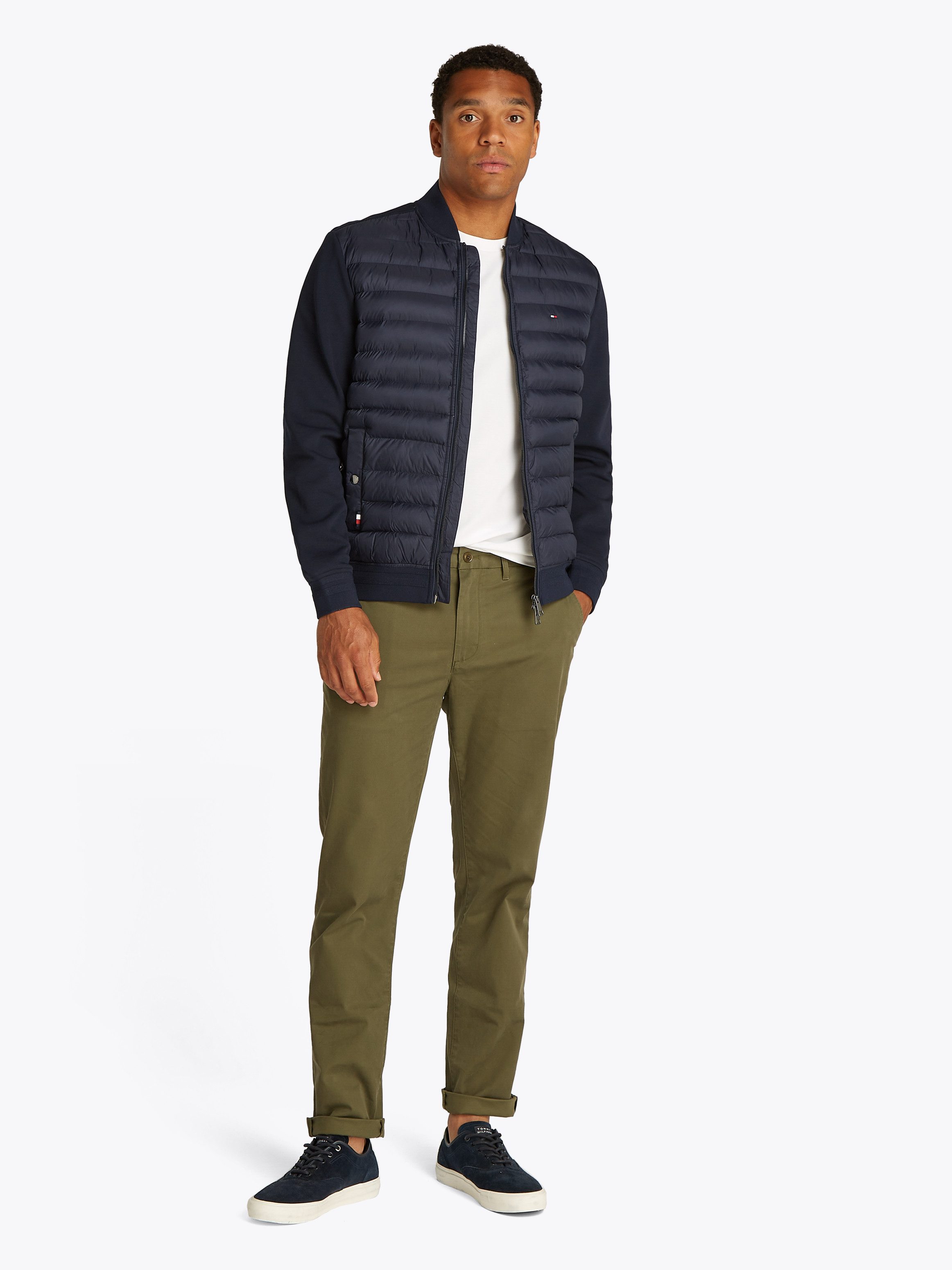 Tommy Hilfiger Sweatvest MIX MEDIA BOMBER met gestikte inzet