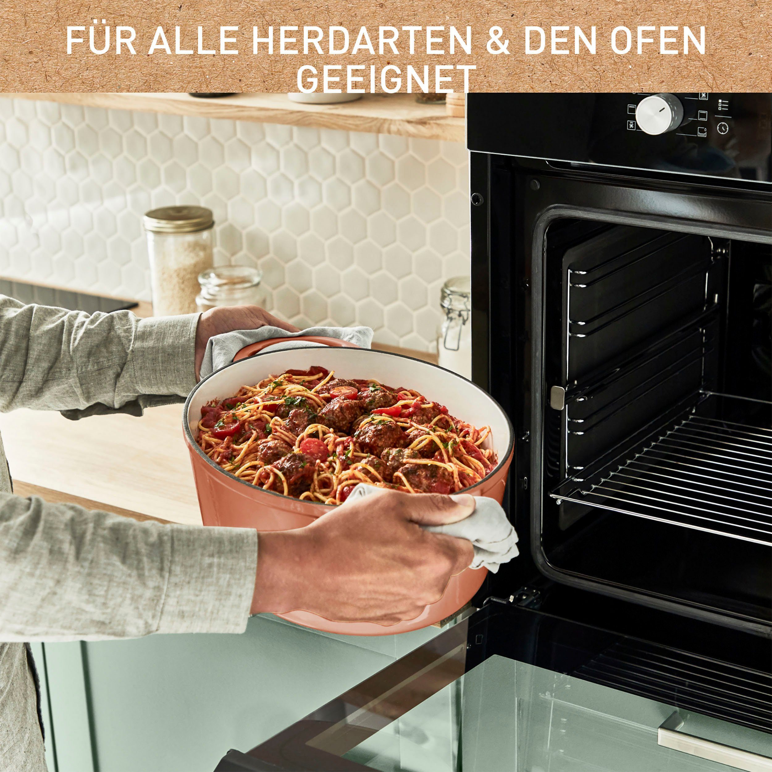 Tefal Braadpan LOV braadpan met deksel, Ø 34 cm, ovaal Inductie, geschikt voor alle soorten fornuizen, incl. e-book (1-delig)