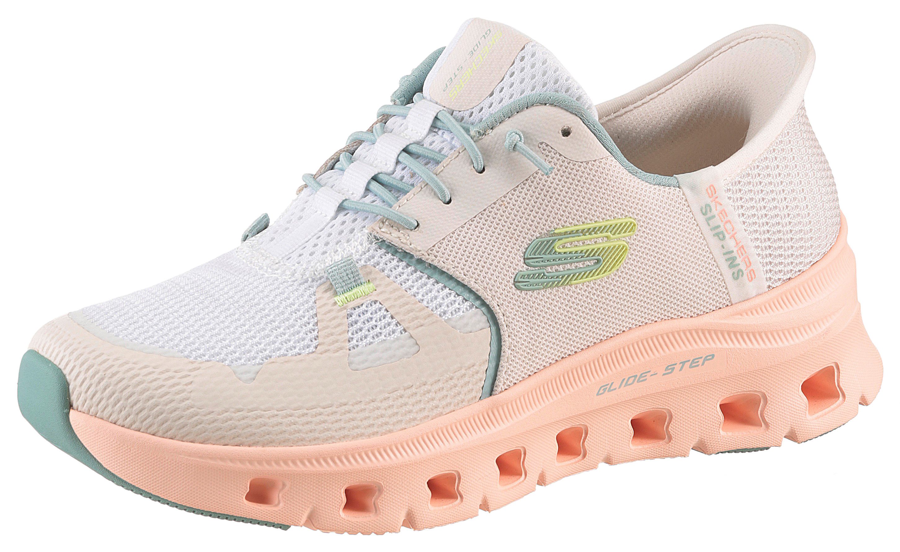 Skechers Slip-on sneakers GLIDE-STEP PRO trekkingschoenen, slippers, vrijetijdsschoen met slip-ins functie dames lage sneakers maat 39 beige
