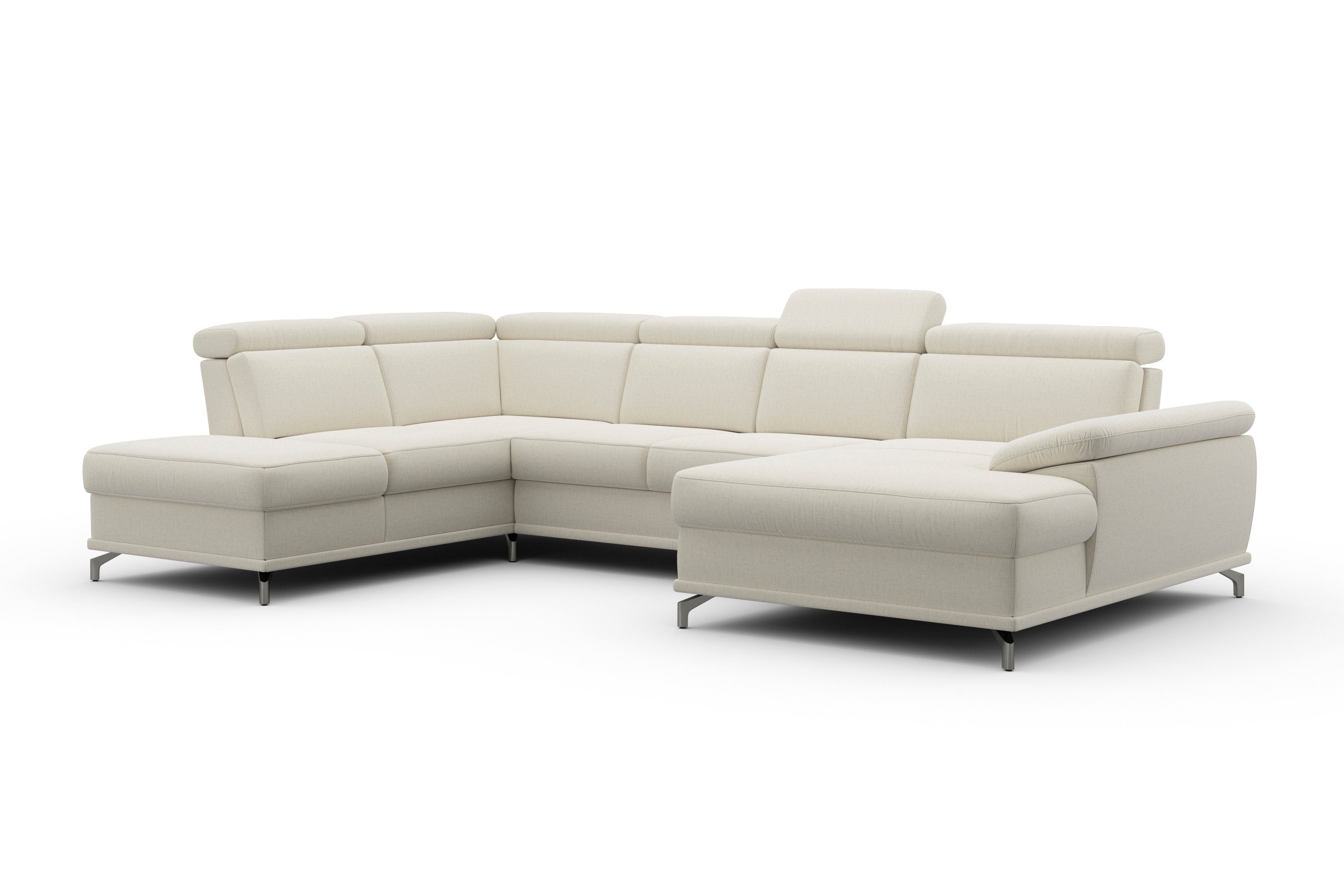 sit&more Zithoek Cabrio U-vorm, met zitdiepteverstelling, arm- en hoofdsteunverstelling