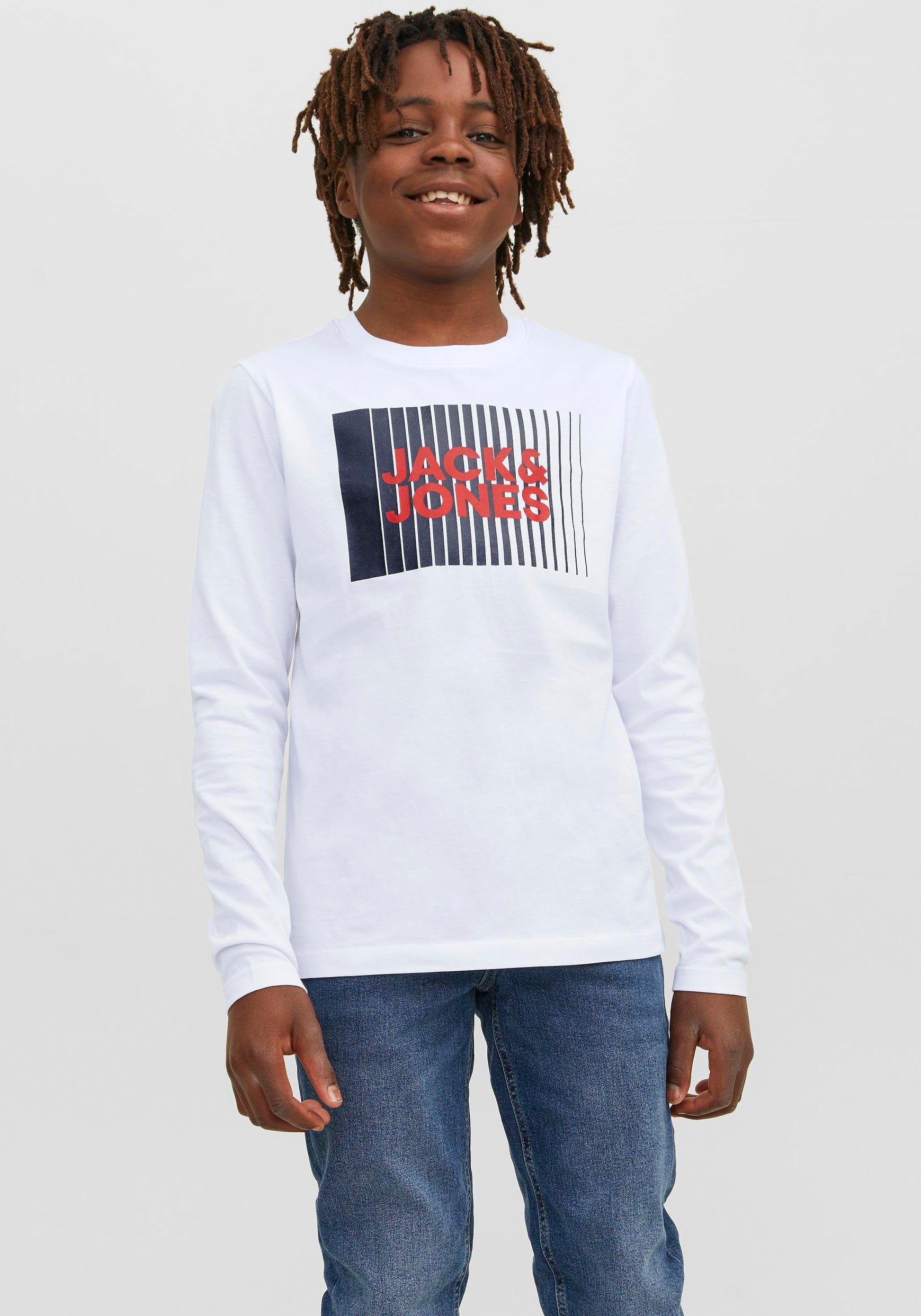 Jack & Jones Junior Shirt met lange mouwen JJECORP LOGO TEE PLAY LS O-NECK NOOS JNR