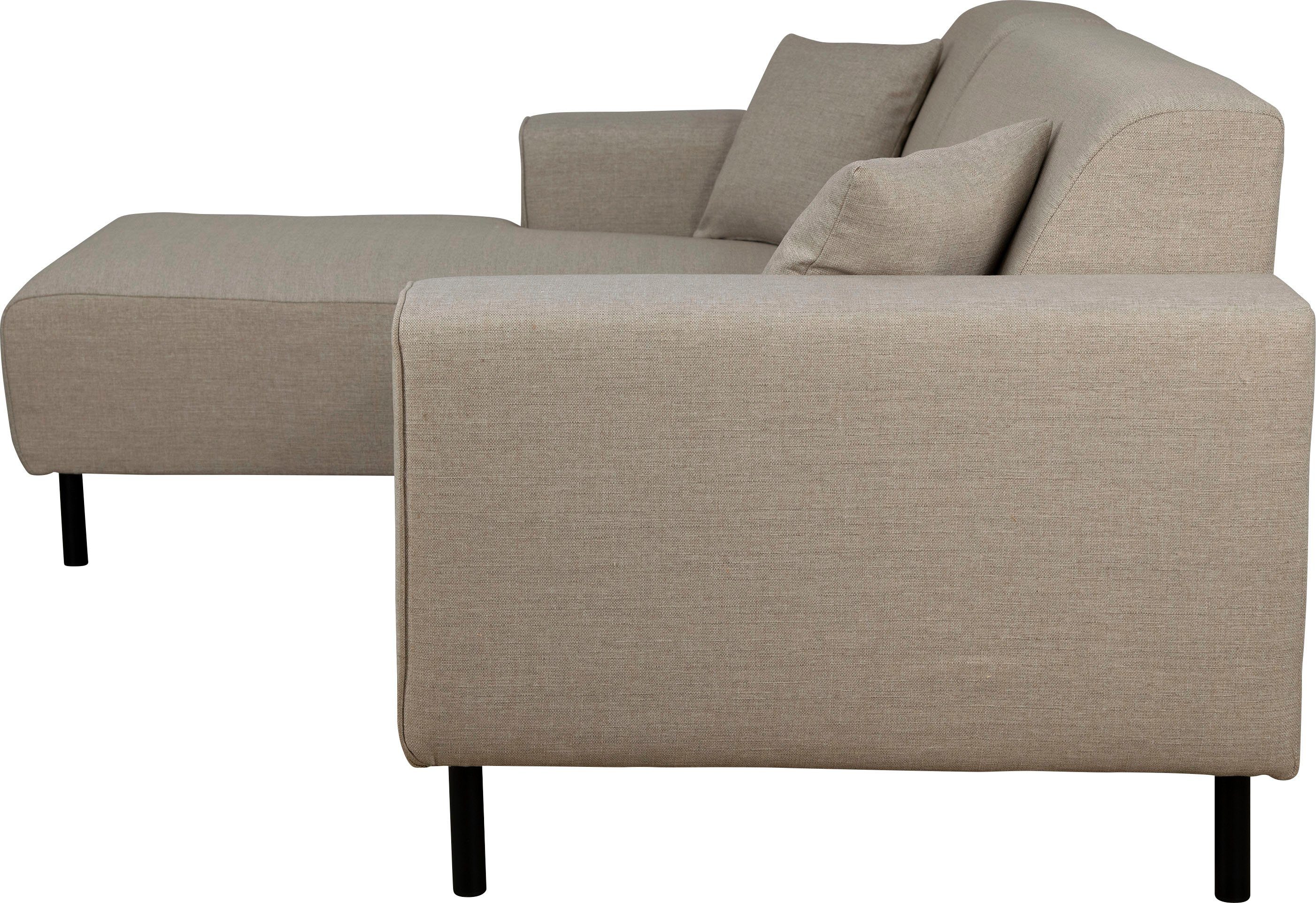 Home affaire Hoekbank ARROS L-vorm met golfondersteuning, afmetingen B/D/H: 235/163/81 cm incl. sierkussens, met recamiere rechts/links bestelbaar, ook in cord