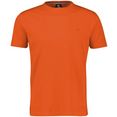 lerros t-shirt in basic look oranje