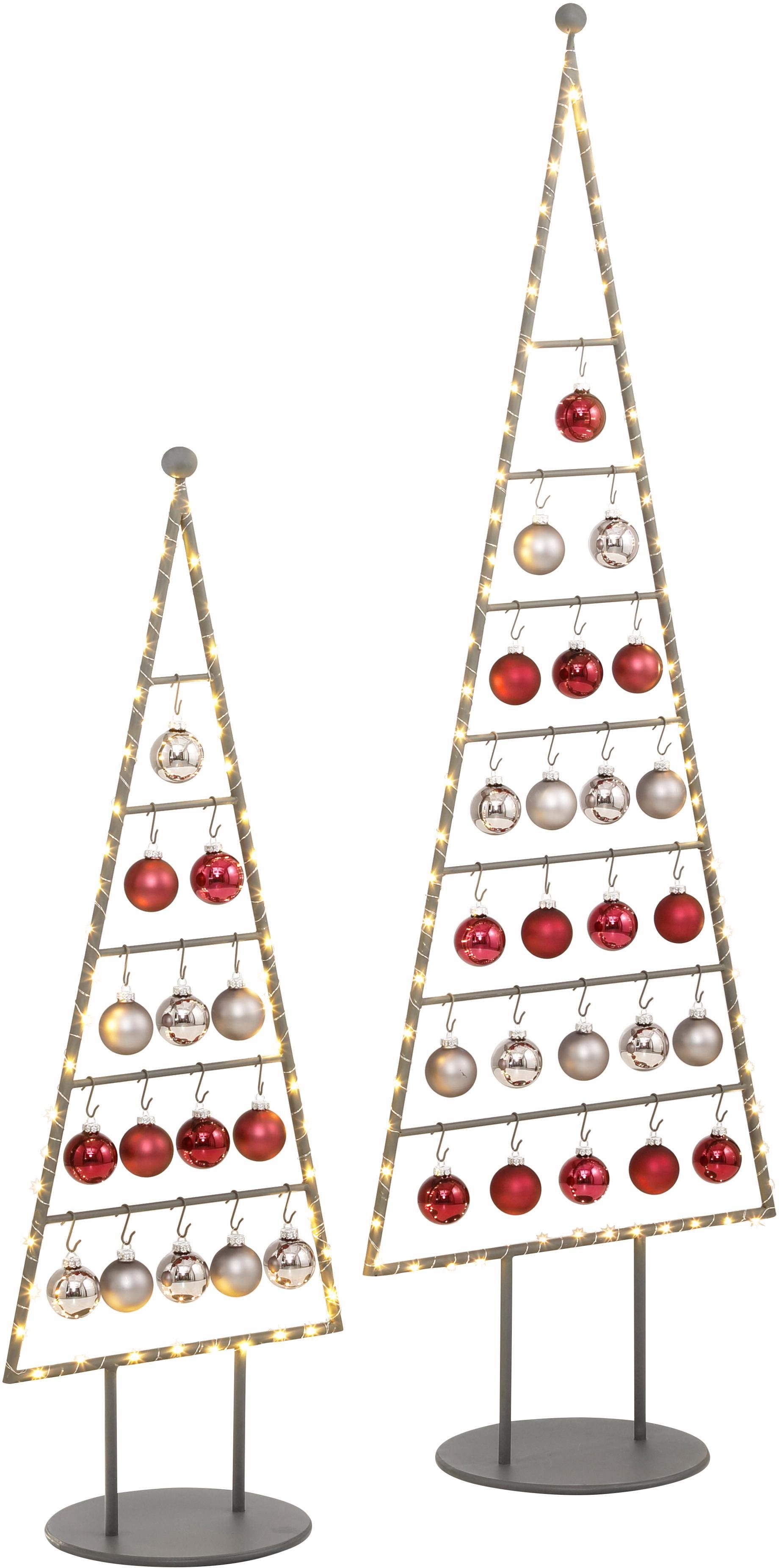 Otto - OTTO Kerstboom van metaal in verschillende afmetingen, incl. glazen ballen en micro-ledlichtsnoer