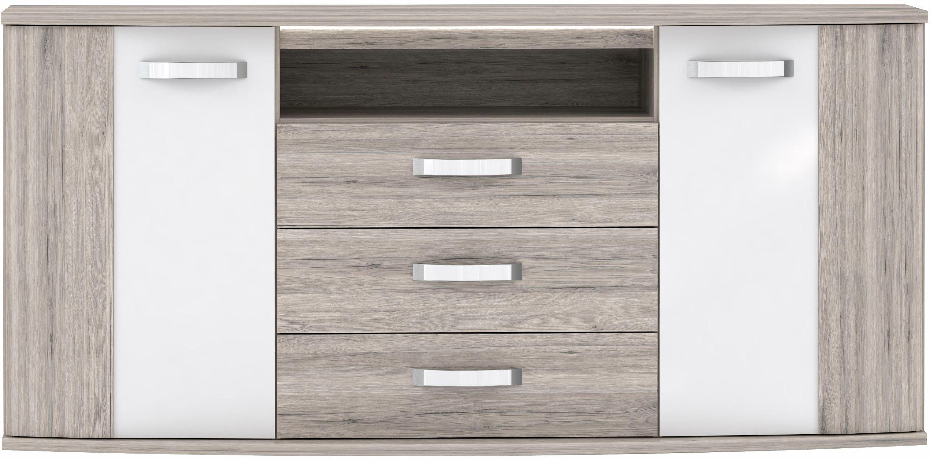 FORTE Kast met laden en deuren Rondino met led-spot