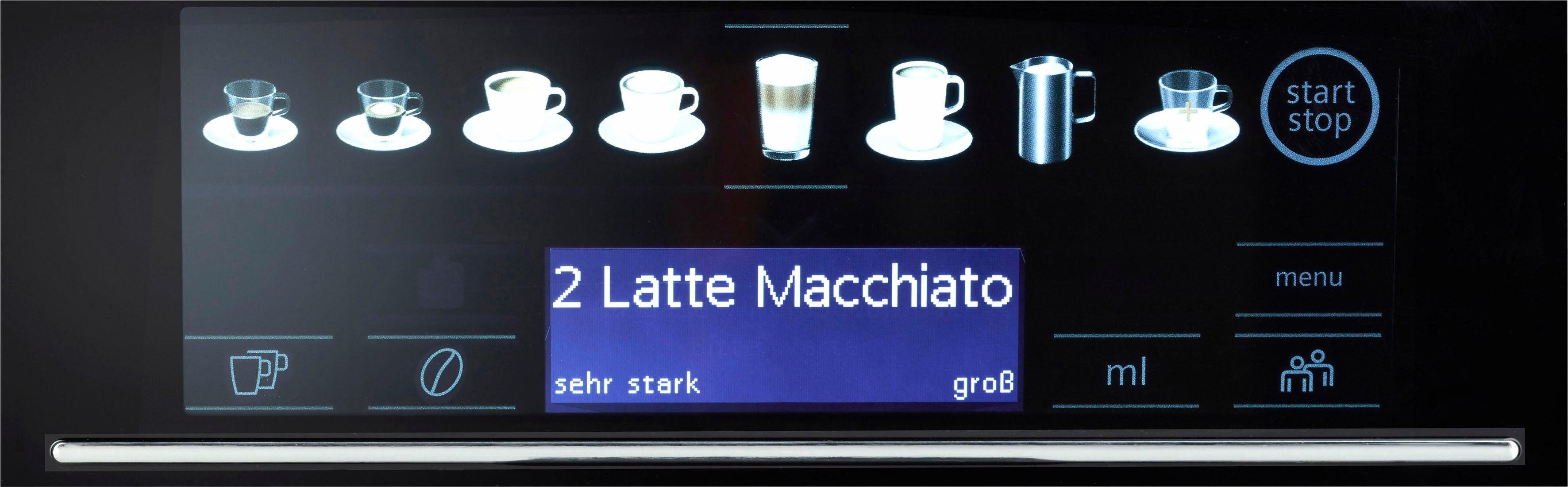 SIEMENS Volautomatisch koffiezetapparaat EQ.6 plus s400 TE654509DE, veel koffiespecialiteiten, automatische stoomreiniging, saffierzwart