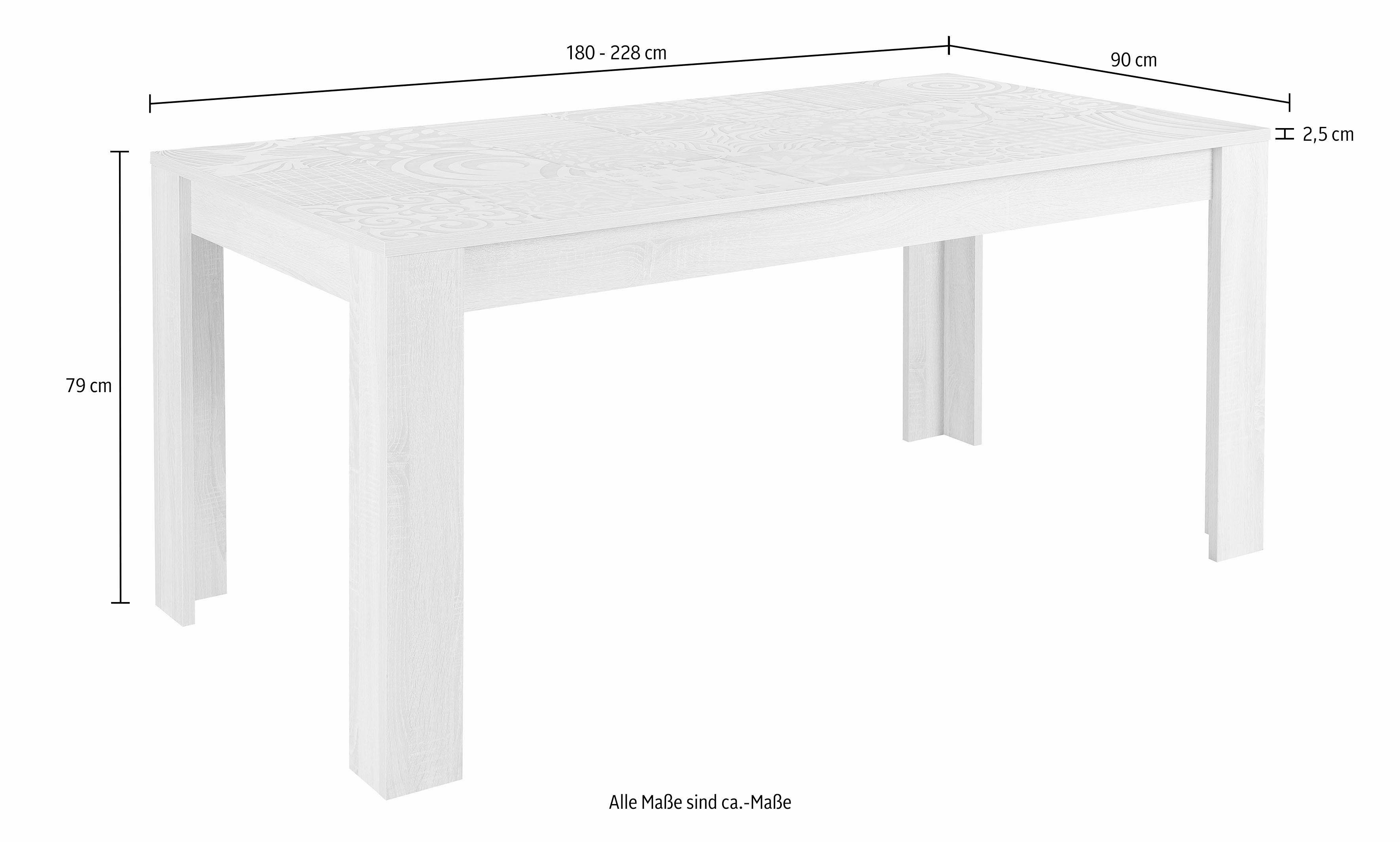 INOSIGN Eettafel Miro Breedte 180 cm met of zonder insteekbladen