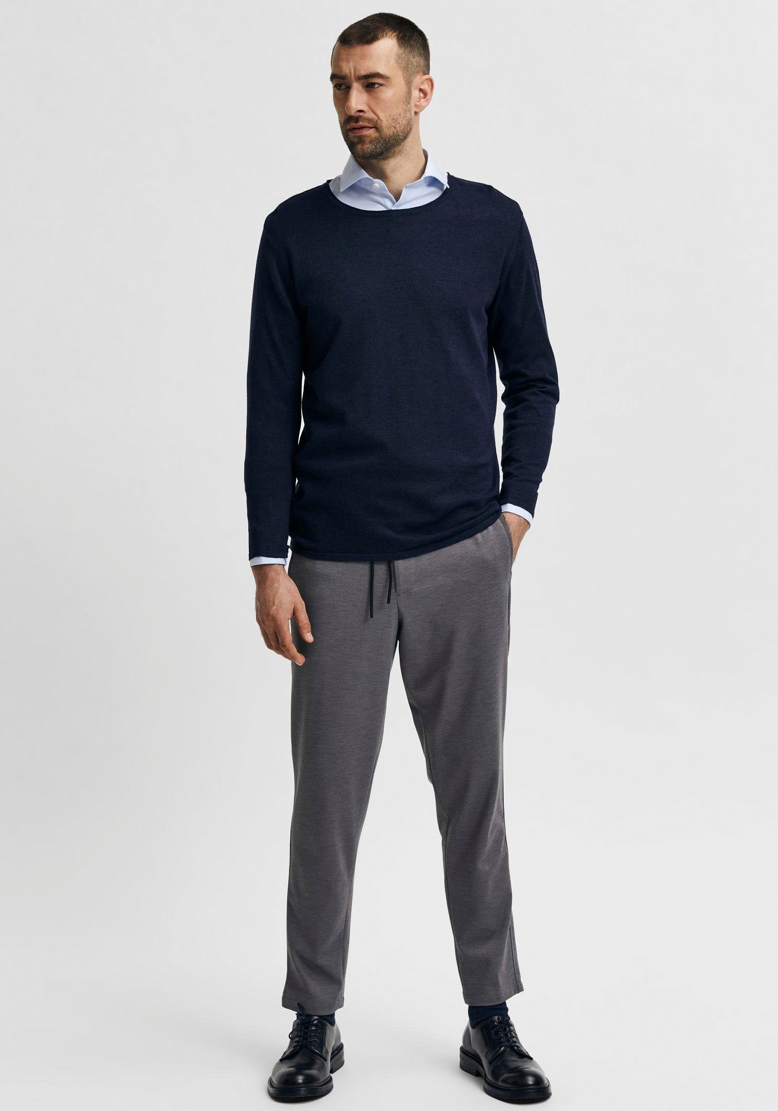 SELECTED HOMME Trui met ronde hals ROME KNIT