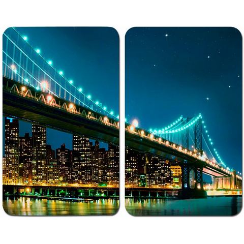 WENKO Herdabdeckplatte Universal Brooklyn Bridge, 2er Set, f