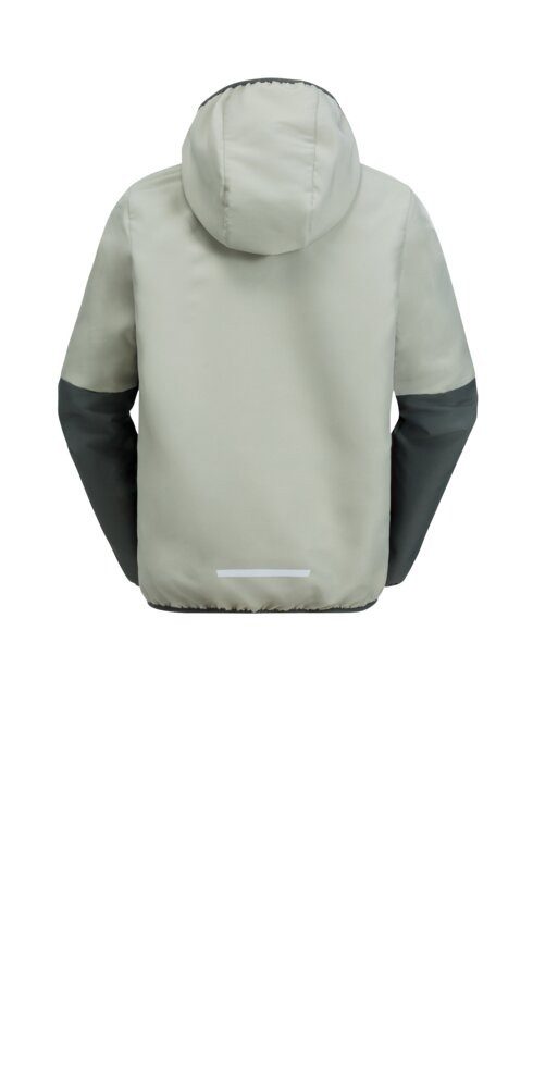 Jack Wolfskin Softshell-jack TURBULENCE HOODED JKT K Capuchon: vast verbonden met de jas