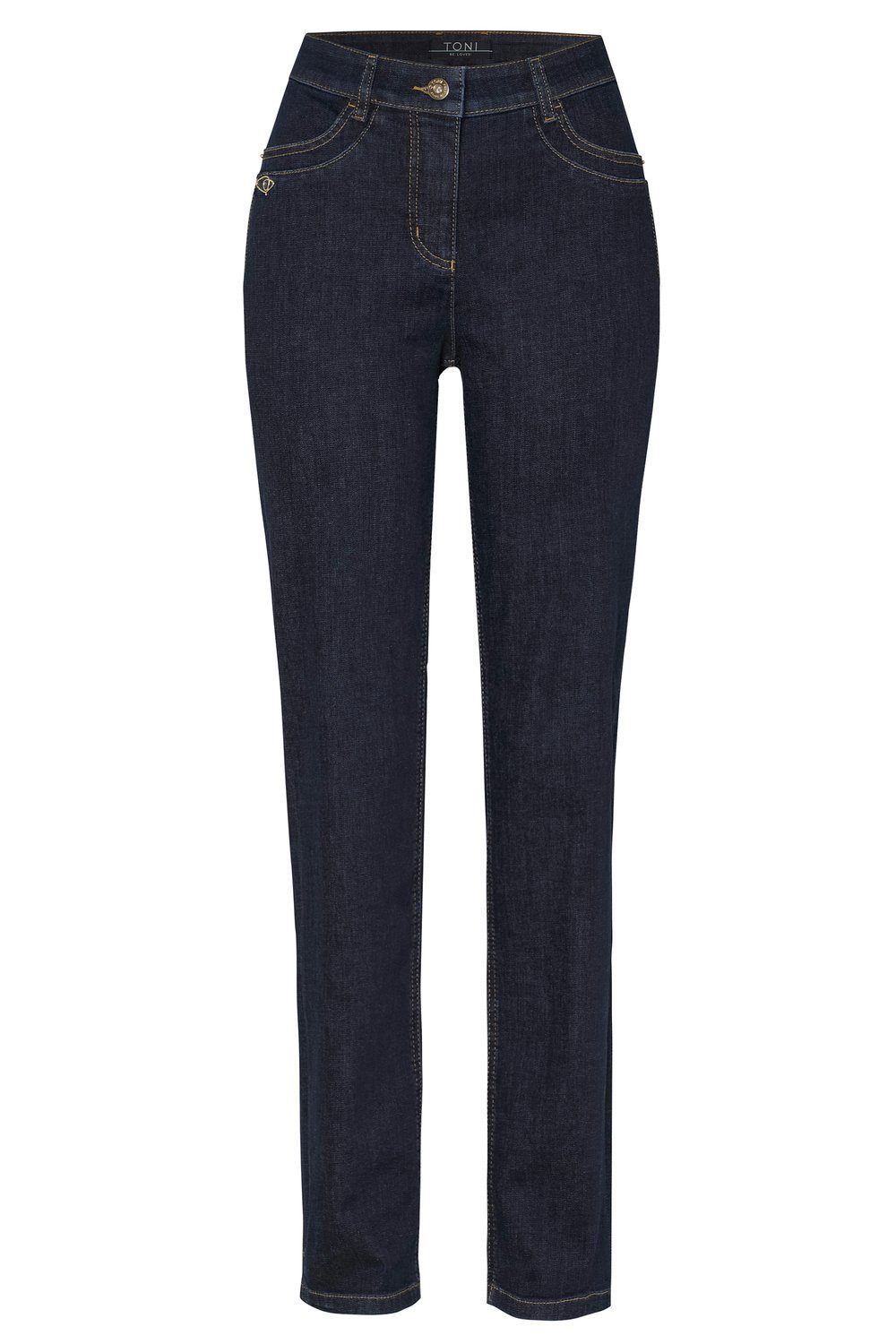 TONI Slim fit jeans BE Loved met modieuze contrastnaden