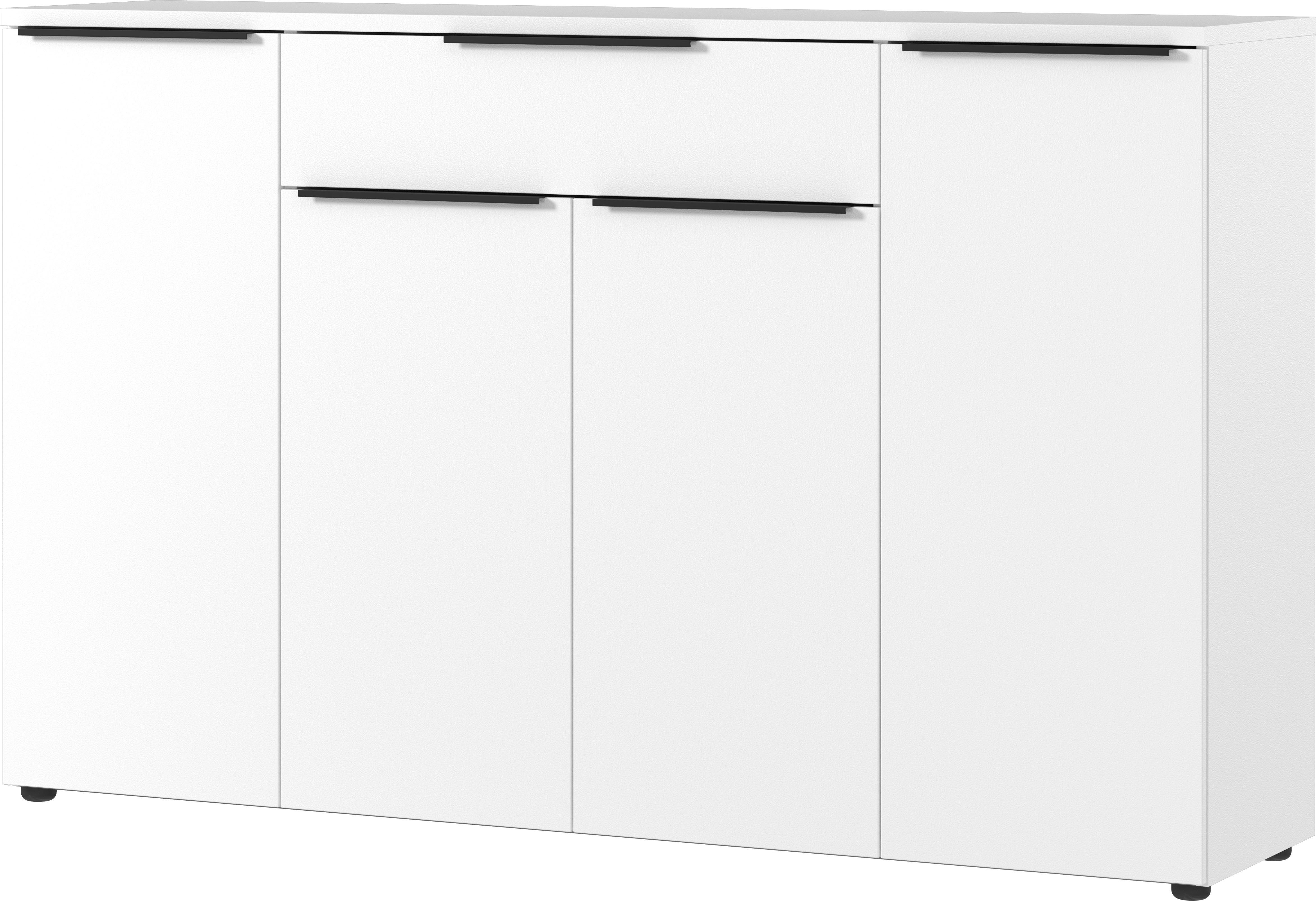 GERMANIA Dressoir Milaan Dressoir met een lade en 4 deuren, in grafiet & wit beschikbaar