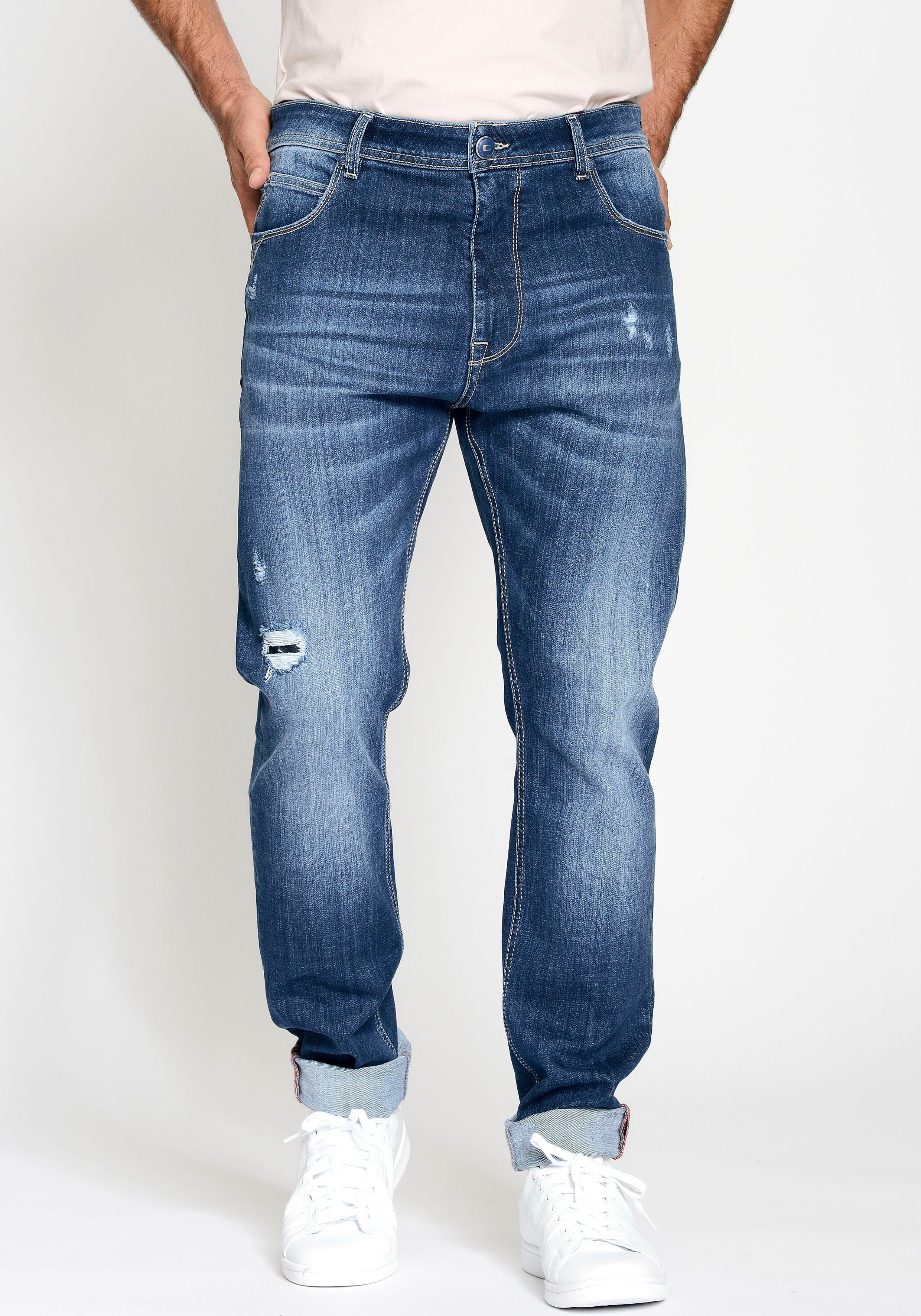 GANG Loose fit jeans 94ALESSIO met modieuze wijde broekspijpen