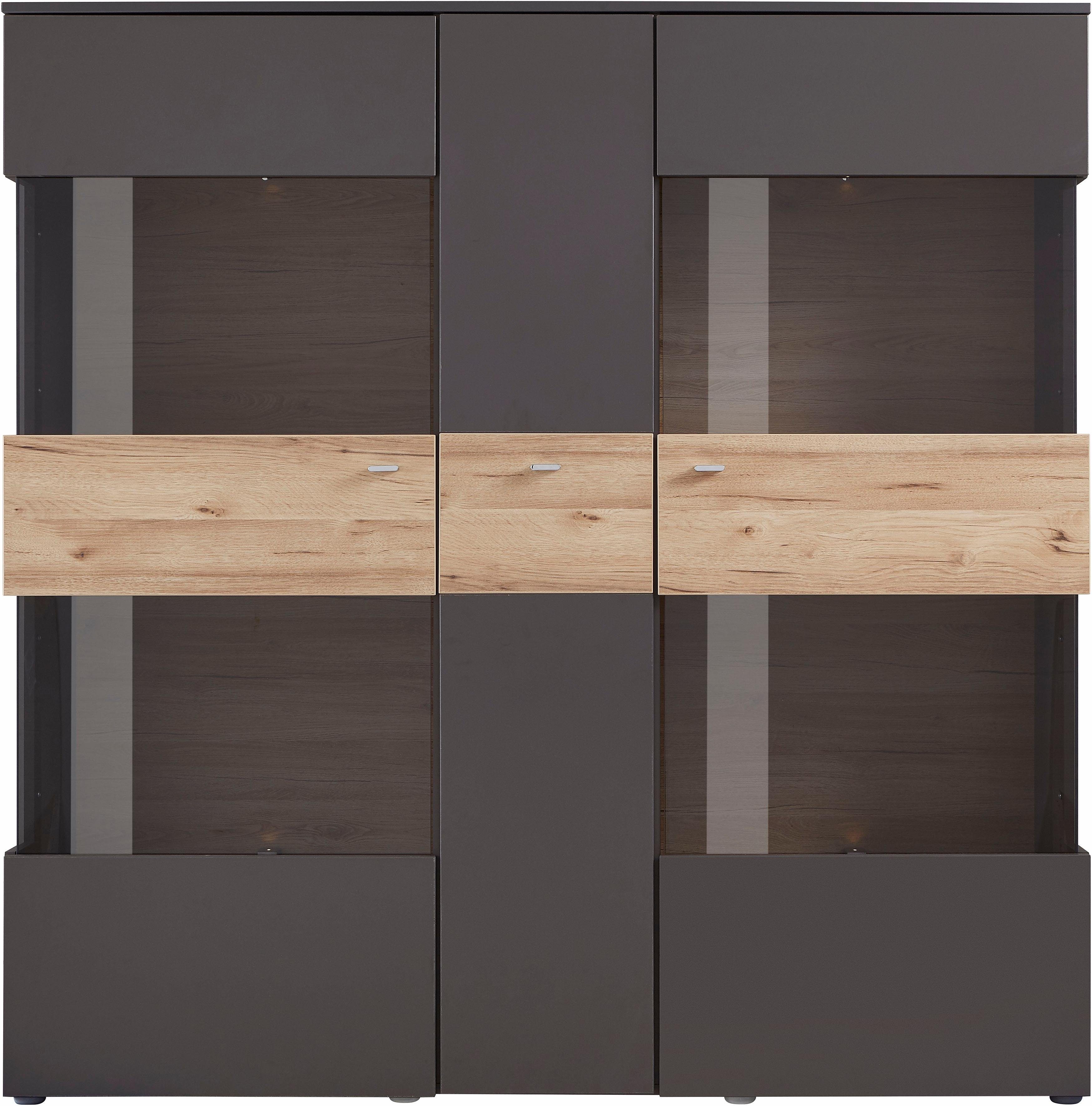 FORTE Vitrinekast Como Breedte 152 cm, incl. verlichting